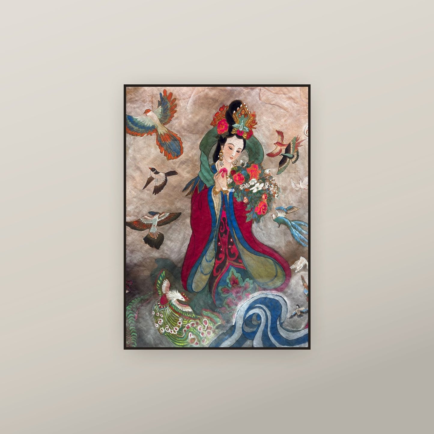 Du Lingyang (Empress Chengong) — shown framed on a wall