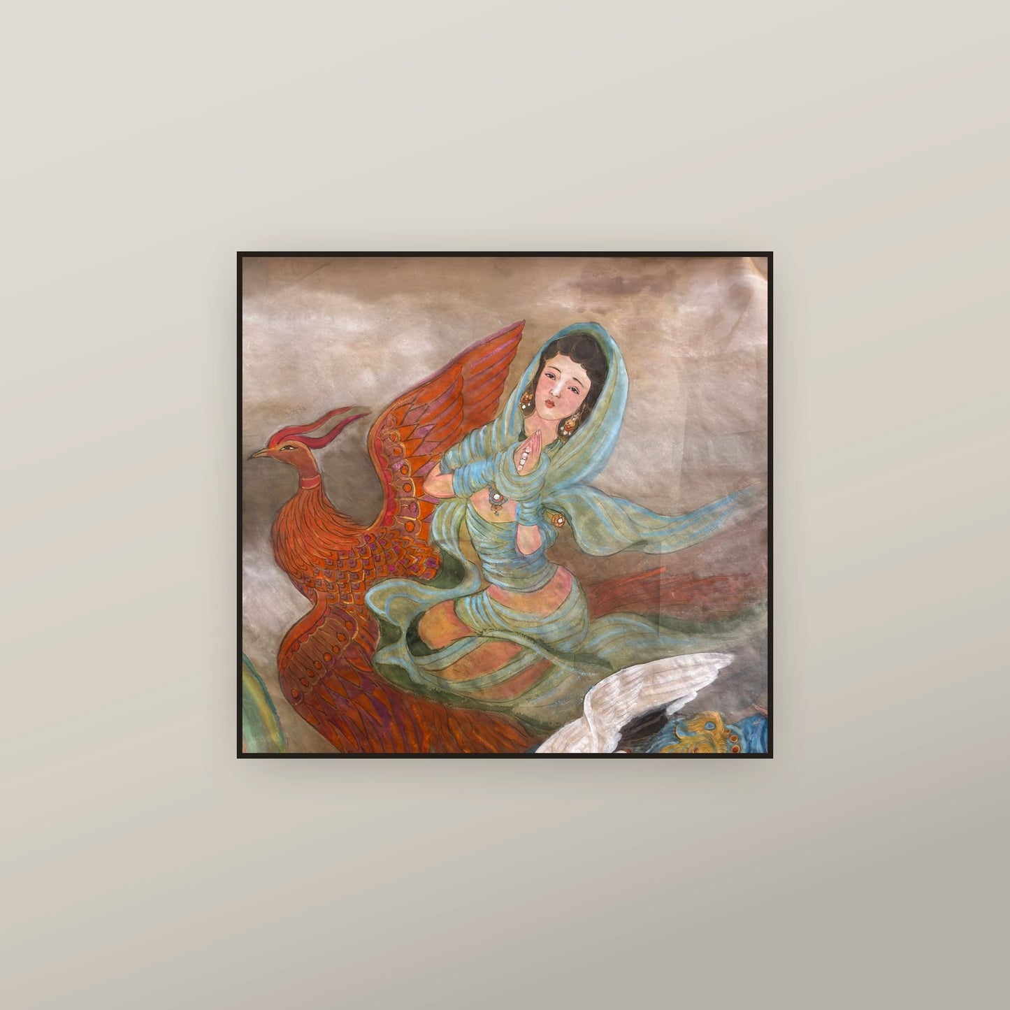 Empress Wang Muzhi — shown framed on a wall