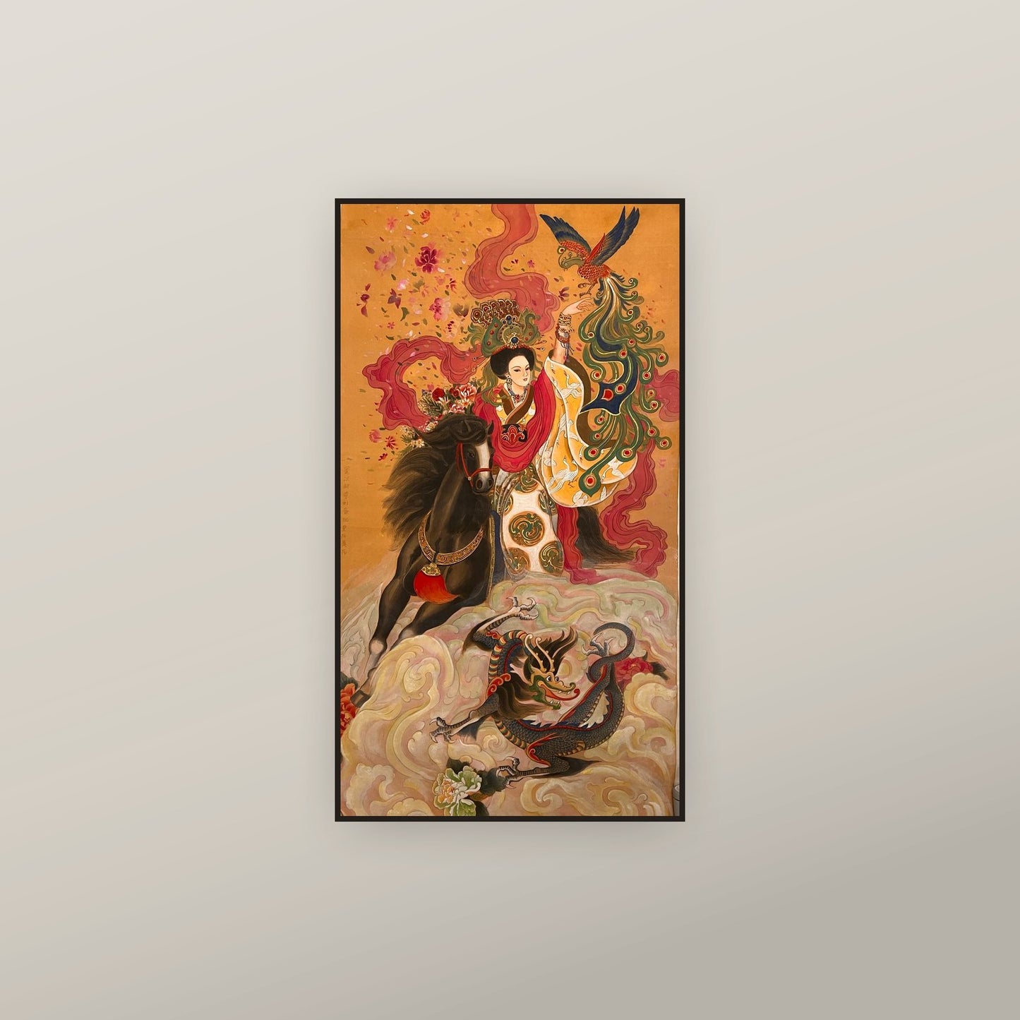 Empress Zhang Hui (Later Liang) — shown framed on a wall
