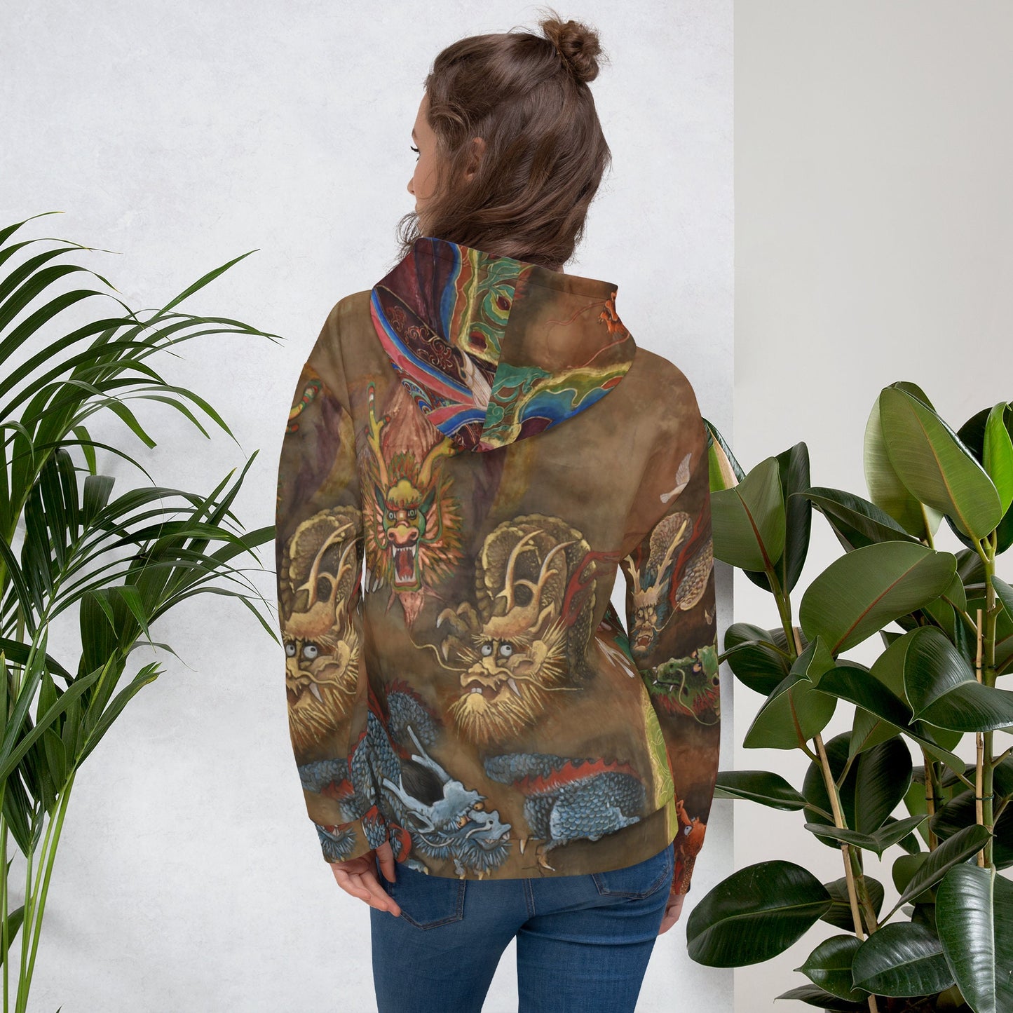 Chinese Empress Unisex Hoodie, Chinese Watercolor painting on silk | Empress Collection by Xiang Li art