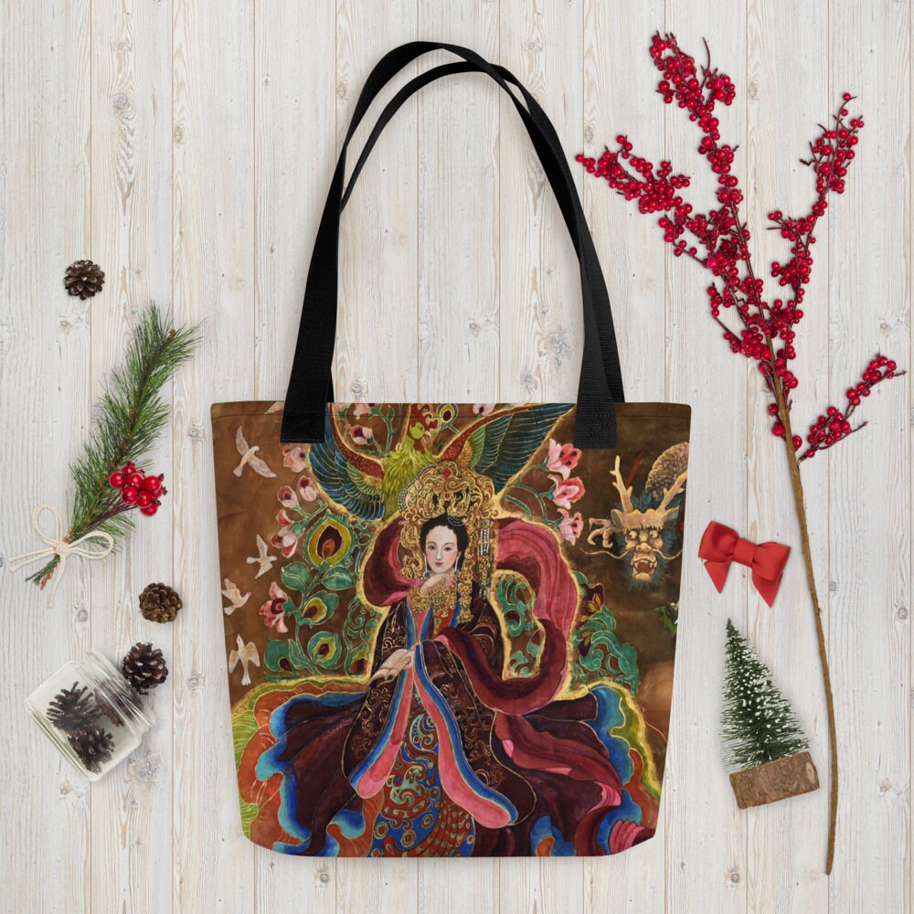 Empress Tote bag | Chinese Watercolor Art | Empress collection by Xiang Li Art | Statement bag