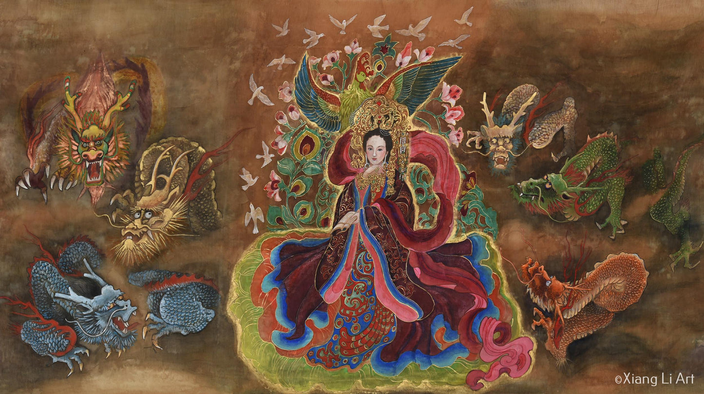 Eastern Jin Chinese Empress Canvas Print | 20 x 40 inches | framed and unframed