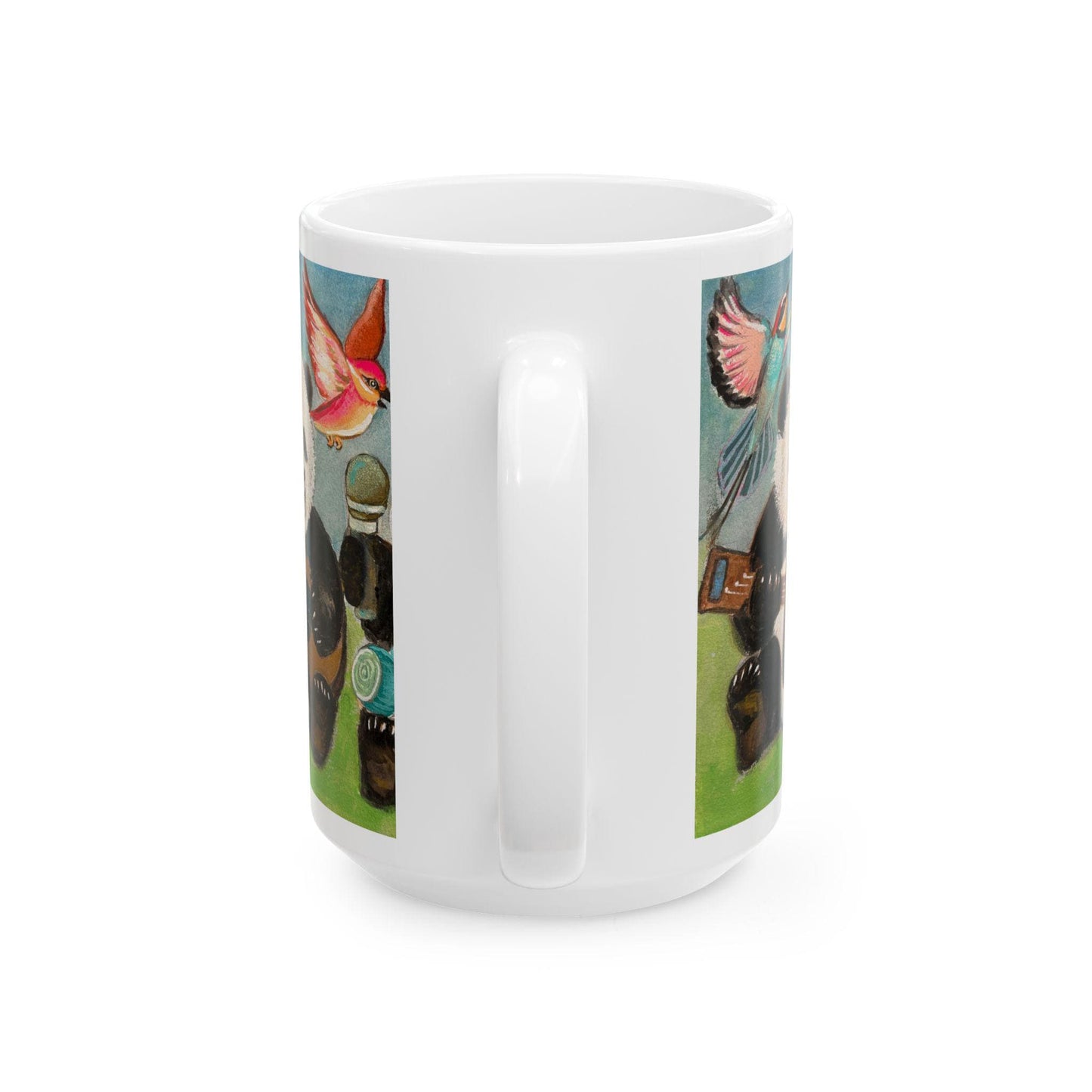 Panda Playtime Ceramic Mug Cute Animal Coffee Cup, Gift for Animal Lovers, Kid-Friendly Drinkware, Fun Birthday Present, Wildlife Lover Gift