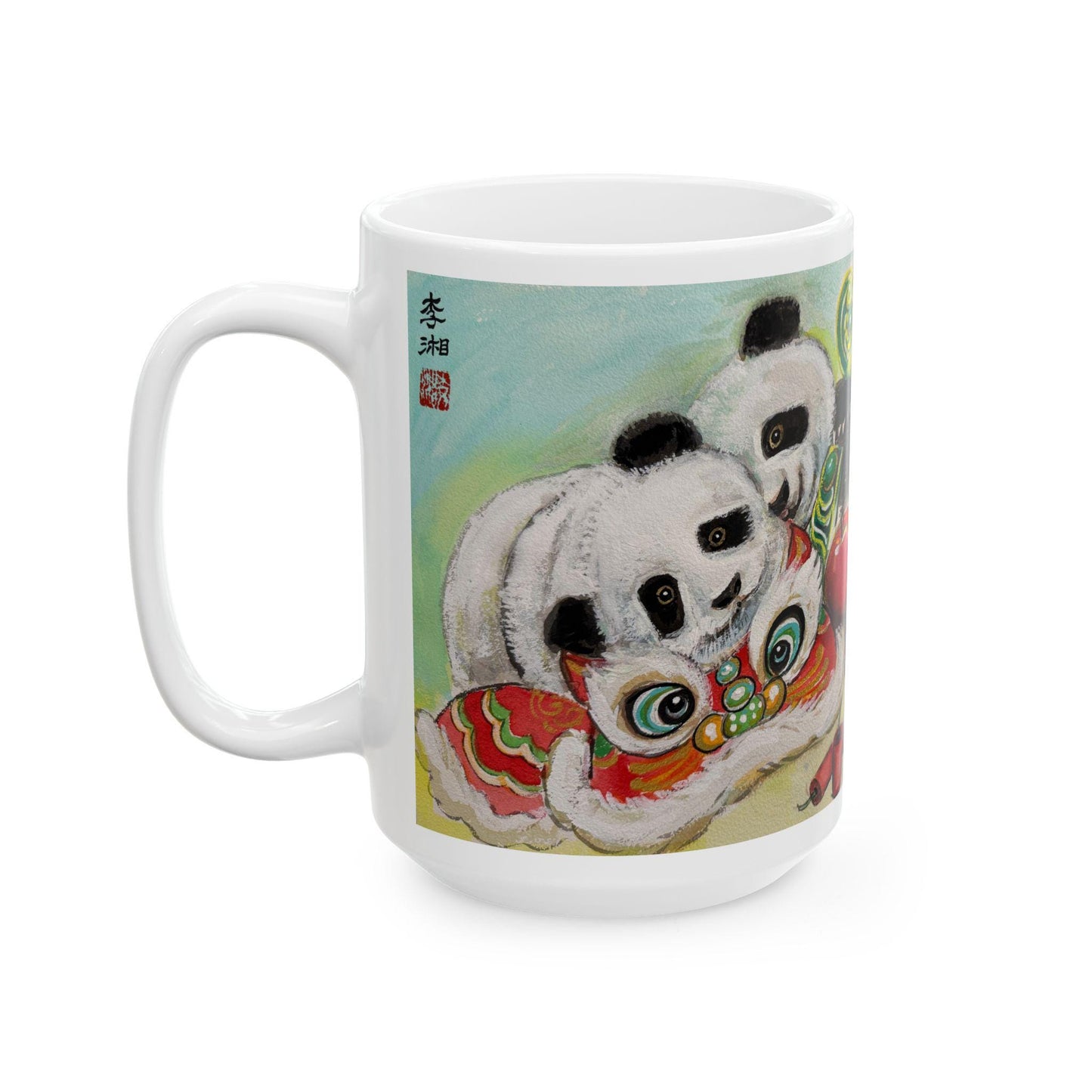Playful Panda Ceramic Mug | Cute Animal Coffee Cup, Gift for Animal Lovers, Perfect for Holidays, Fun Drinkware, Lunar New Year Gift