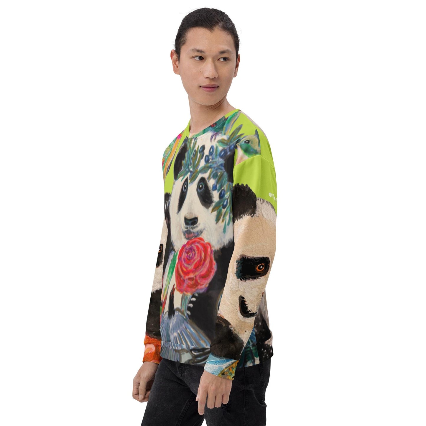 Botanic Panda Floral Prints Unisex Sweatshirt
