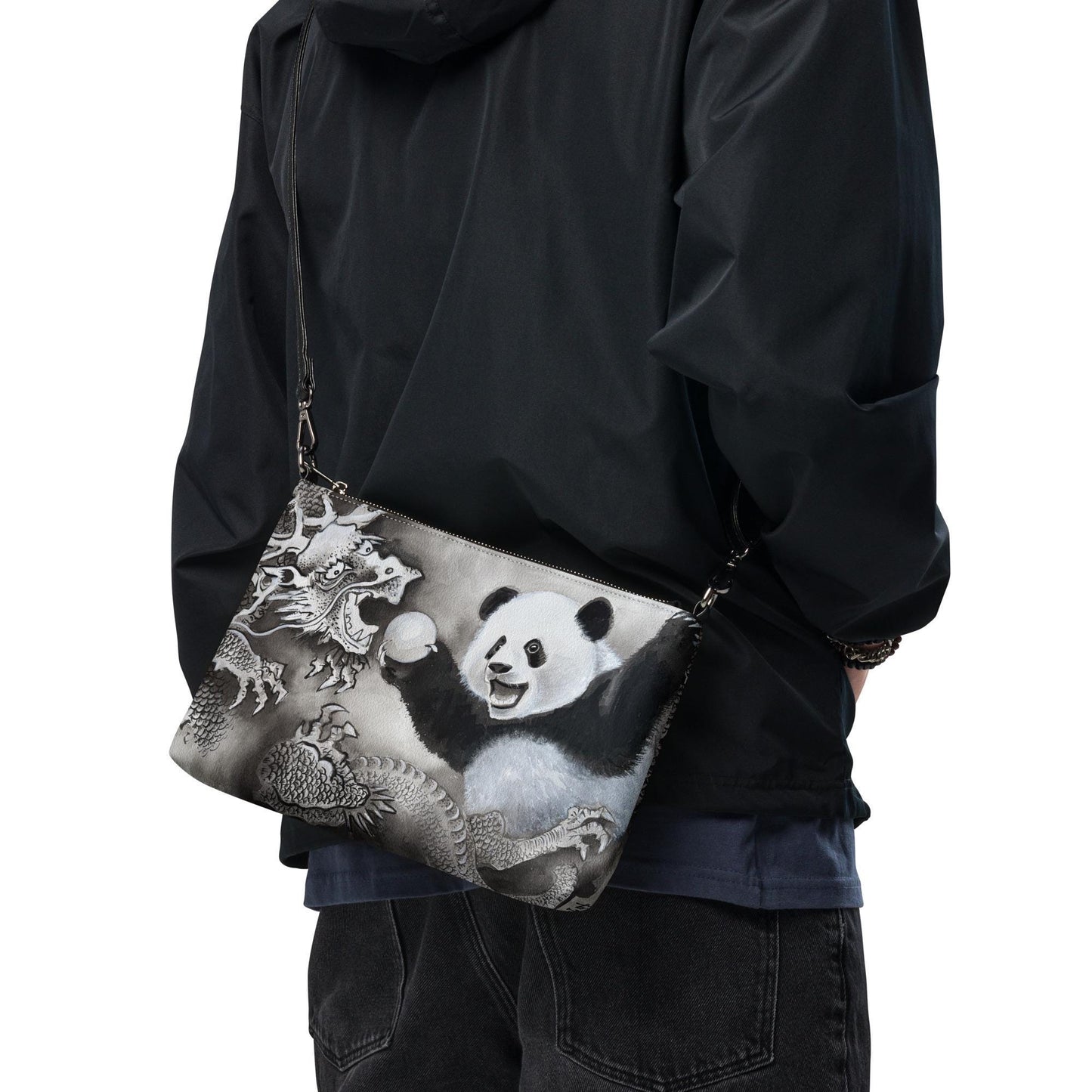 Panda and Dragon Crossbody bag