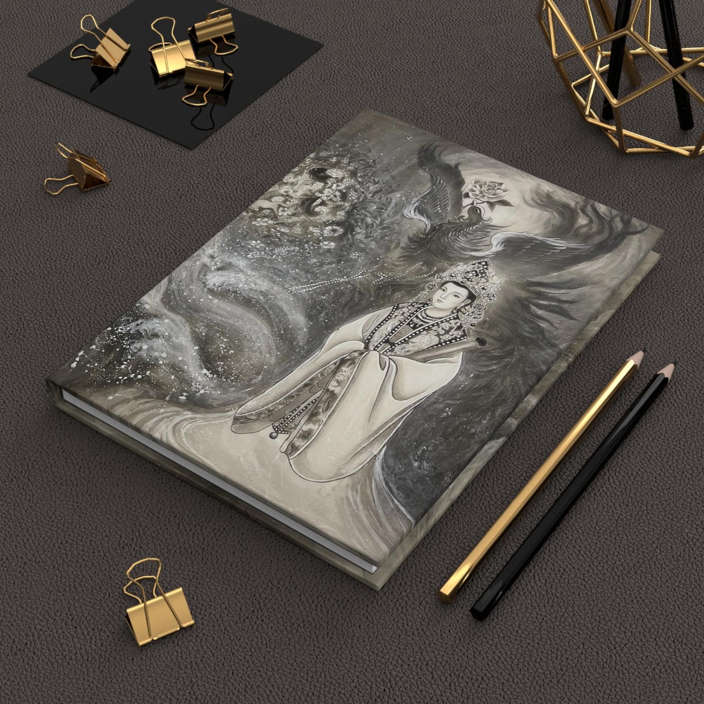 Northern Song Dynasty End Period Chinese Empresses, Serene Hardcover Journal | Meditation Notebook, Gift for Creatives, Watercolor Art