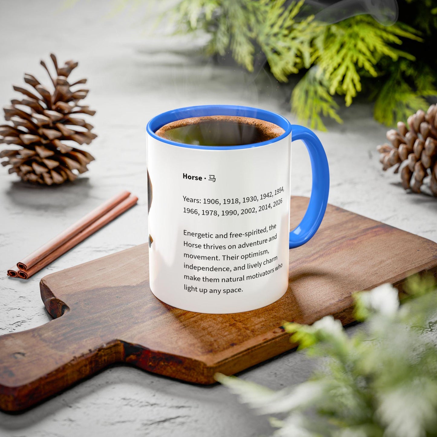 Colorful Zodiac Horse Mug | 11oz 15oz Ceramic Horoscope Coffee Cup | Year of the Horse 2026
