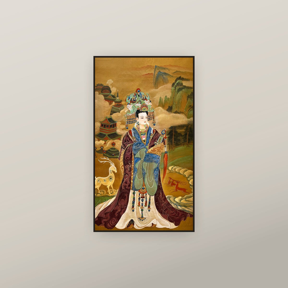 Empress Wu Zetian — shown framed on a wall