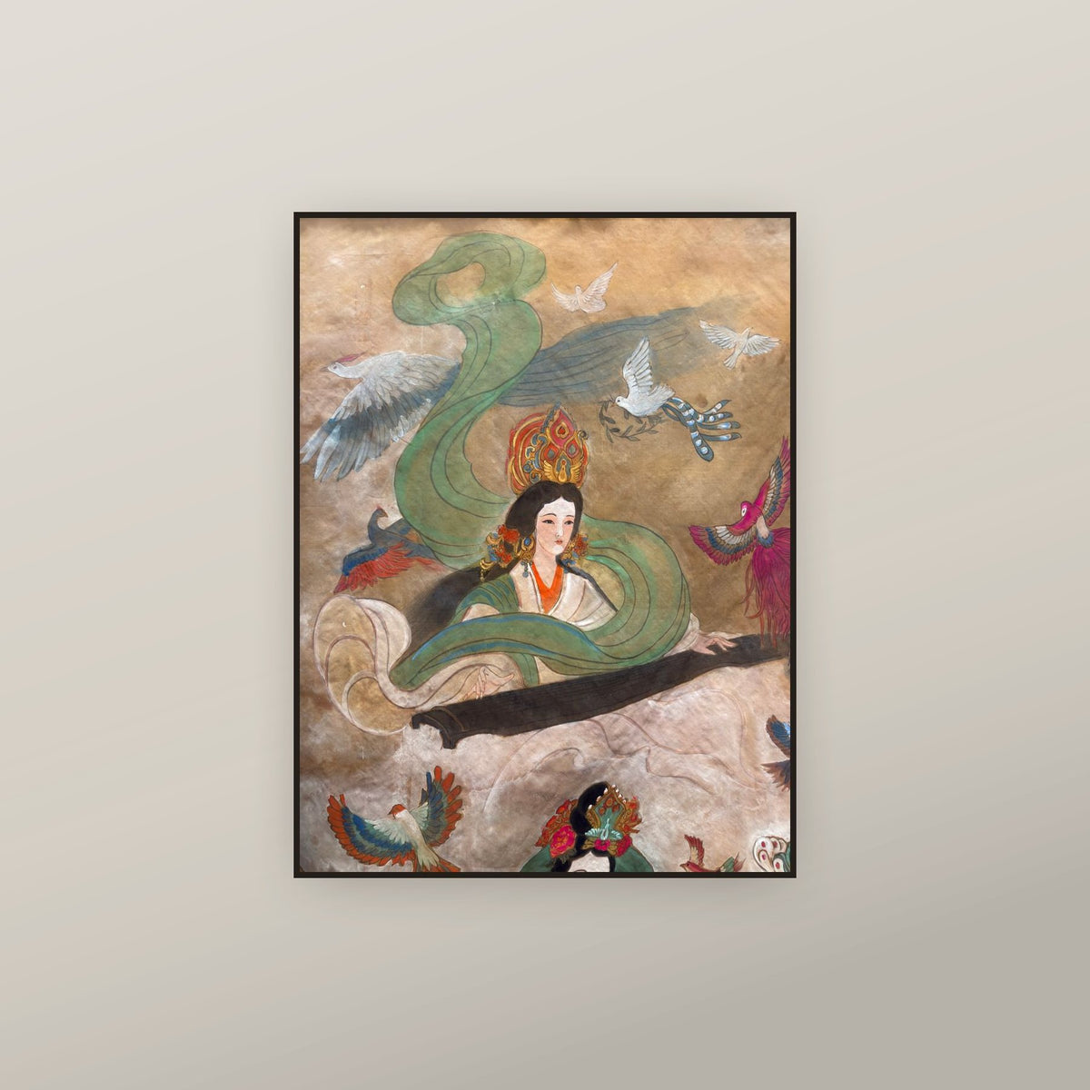 Yu Wenjun (Empress Mingmu) — shown framed on a wall