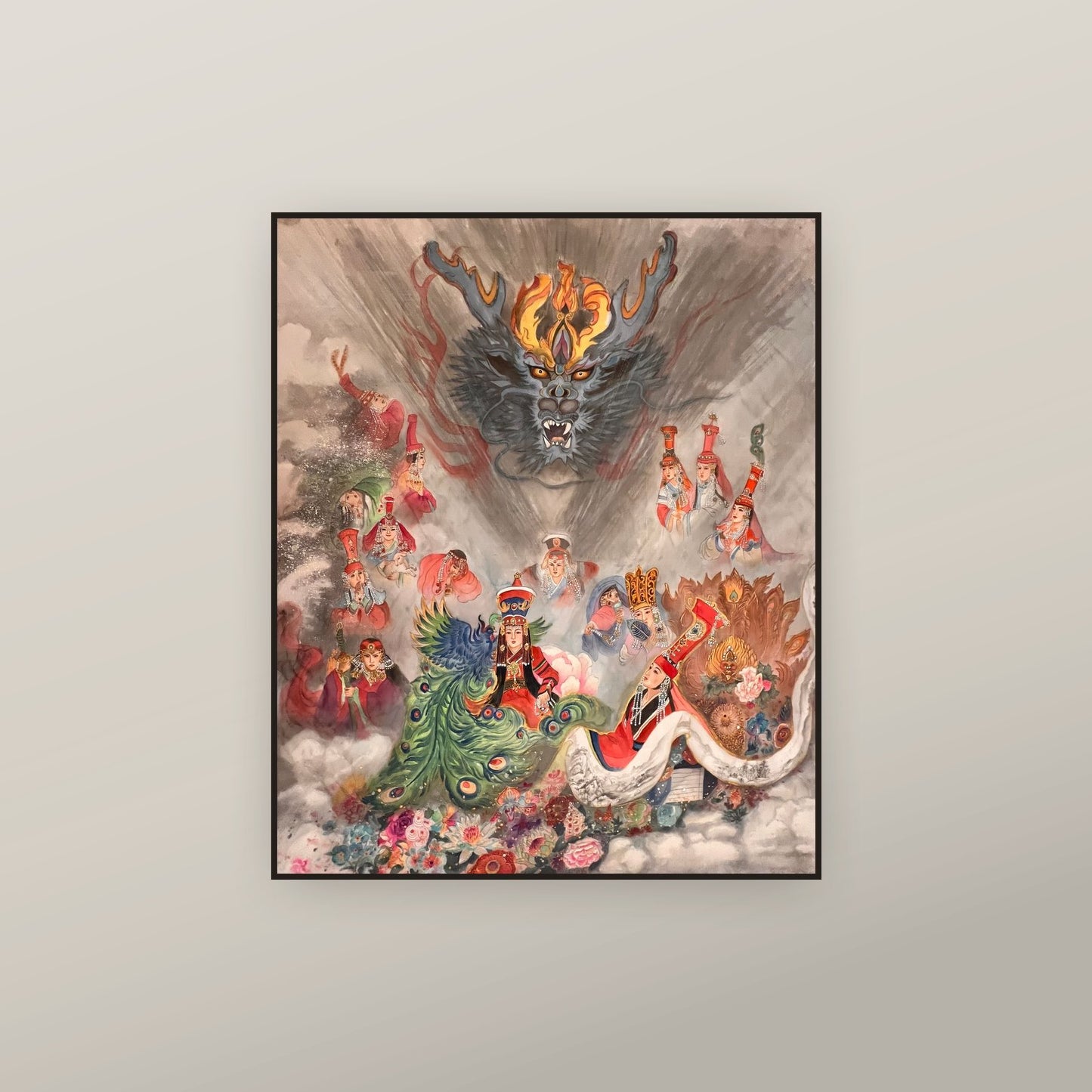 Yuan Dynasty Empresses — shown framed on a wall