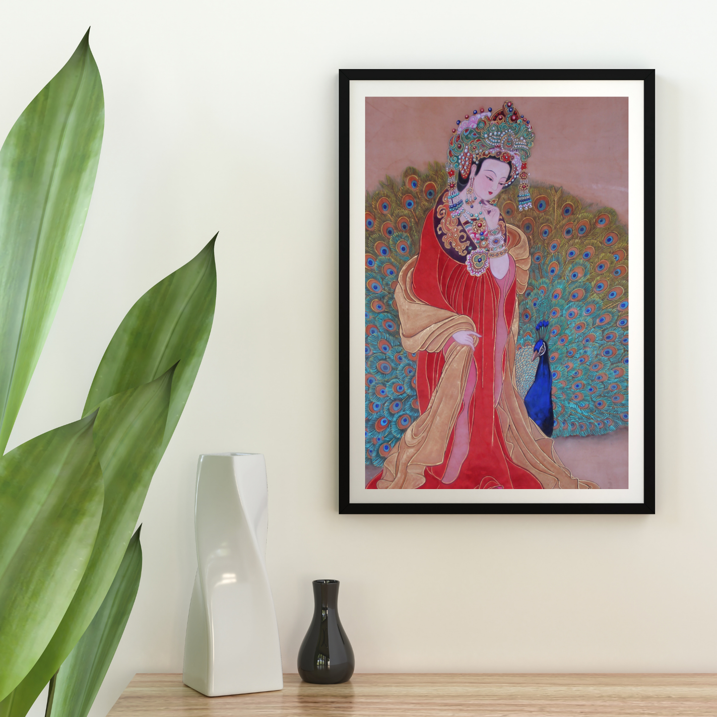 Empress Dou (Tang), Fine Art Print, Ancient Court, Tang Dynasty, Chinese watercolor on silk, Empresses, Queens, Gift for Her