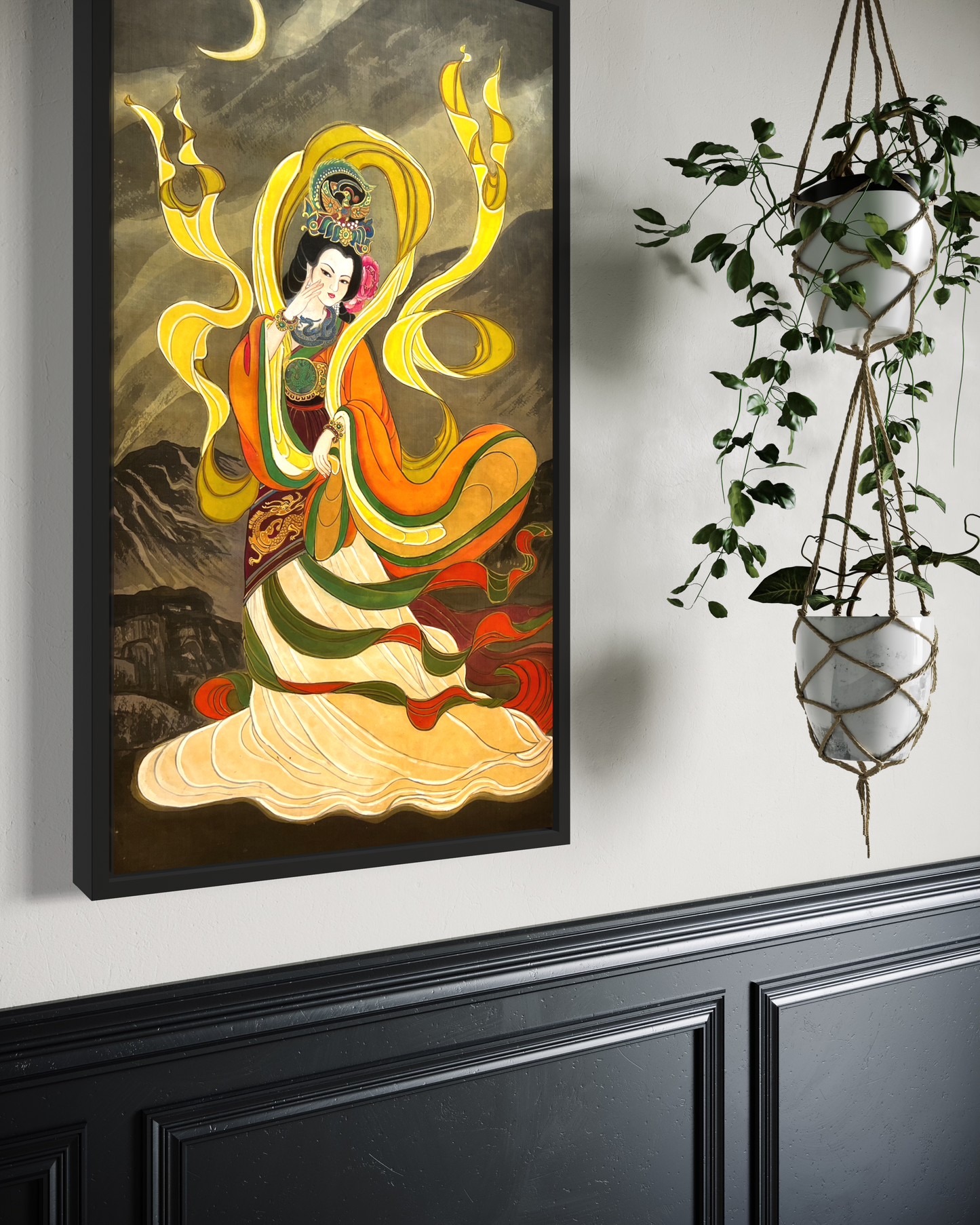 Empress Yan Ji Under Moonlight – Han Dynasty Elegance on Canvas Reproductions