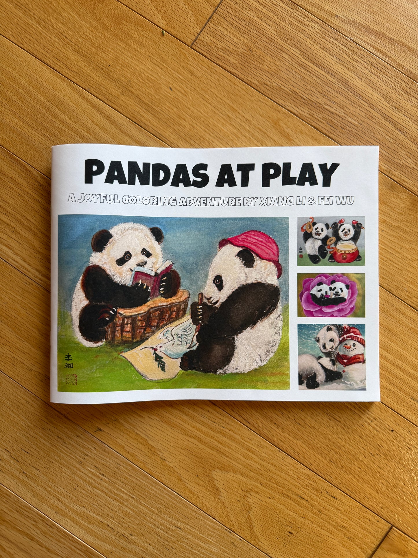 Xiang Li's Panda Coloring Book "Pandas At Play" Full Color 48-Page for Children and Adults