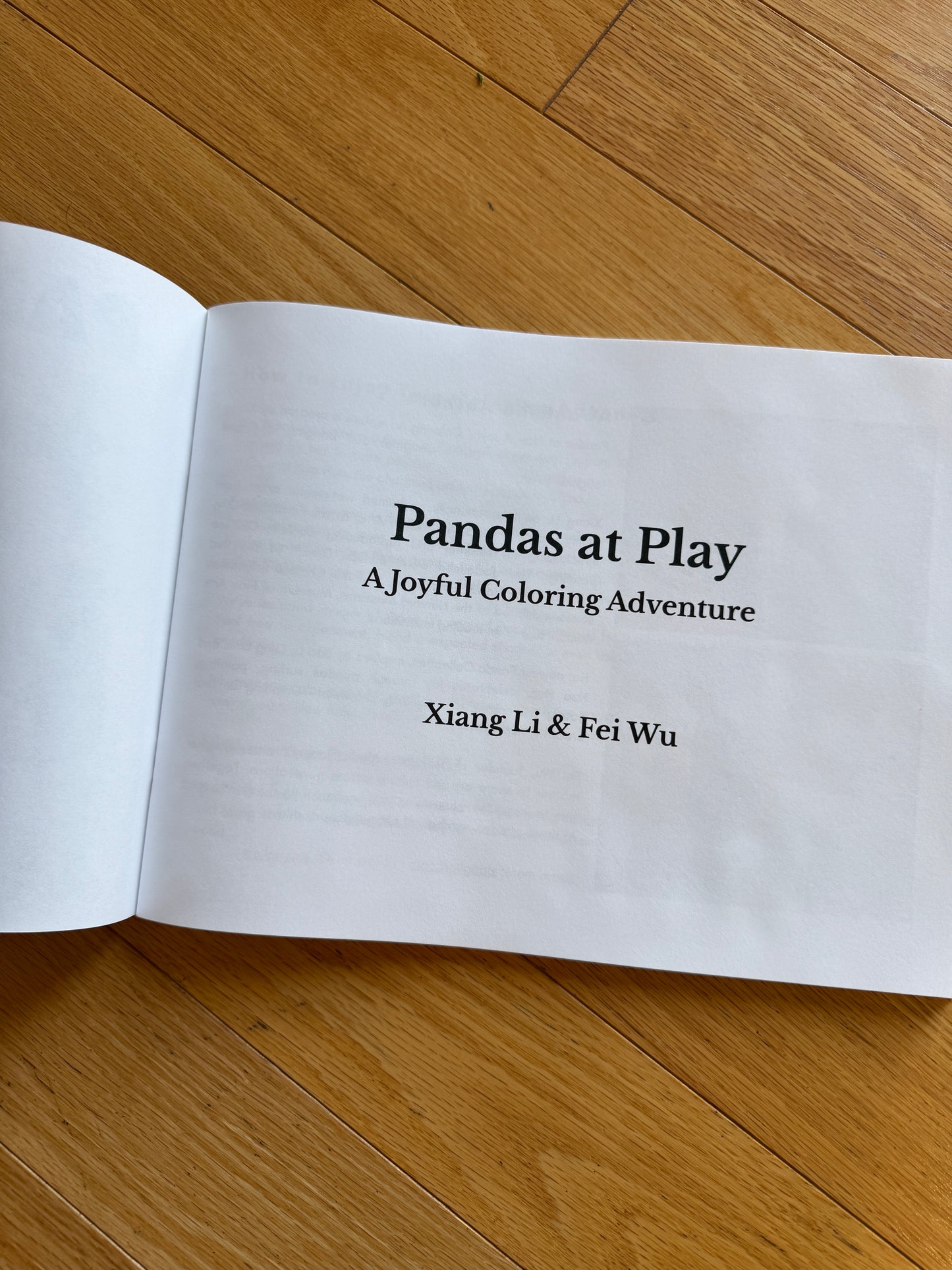 Xiang Li's Panda Coloring Book "Pandas At Play" Full Color 48-Page for Children and Adults