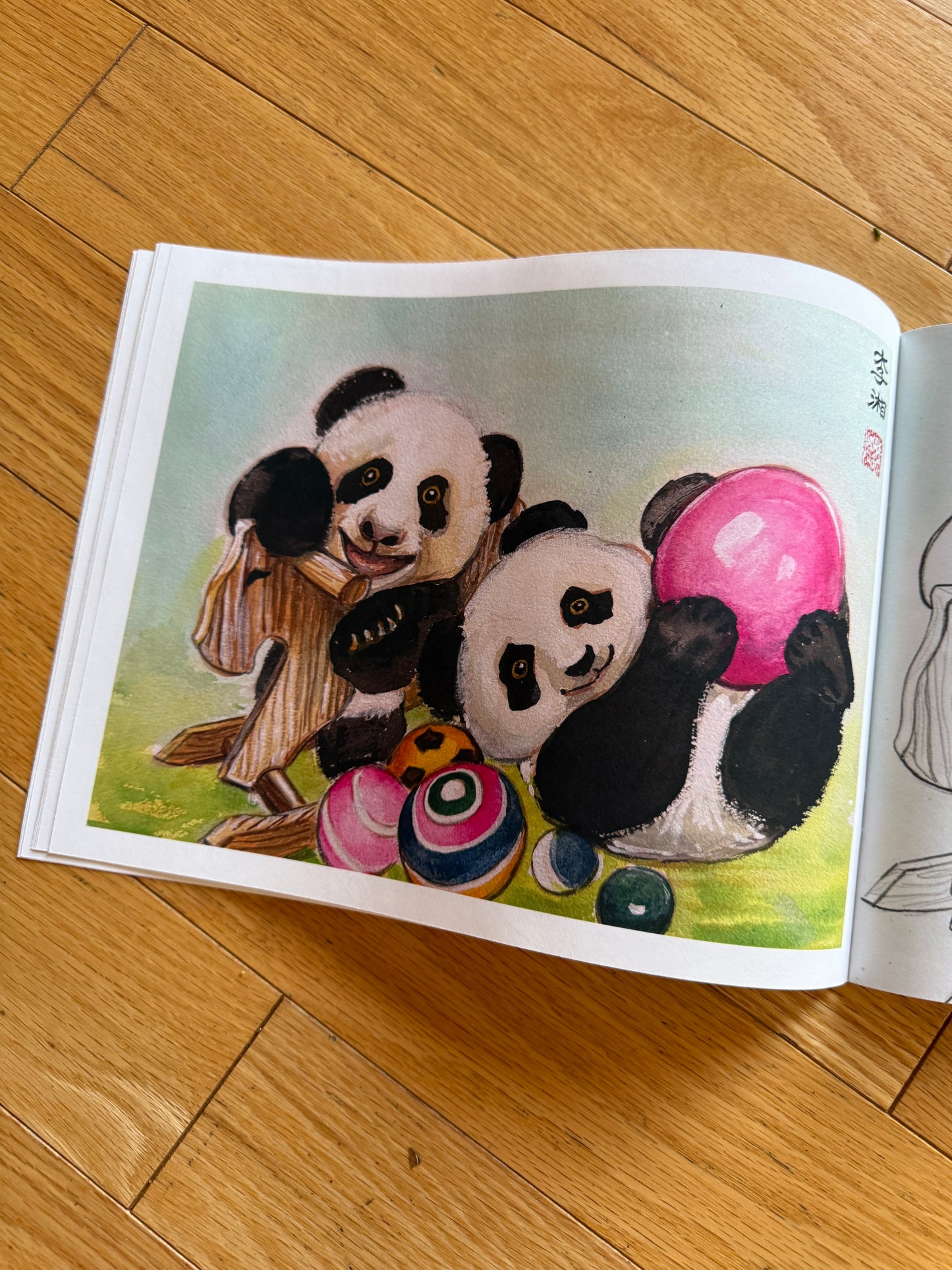 Xiang Li's Panda Coloring Book "Pandas At Play" Full Color 48-Page for Children and Adults