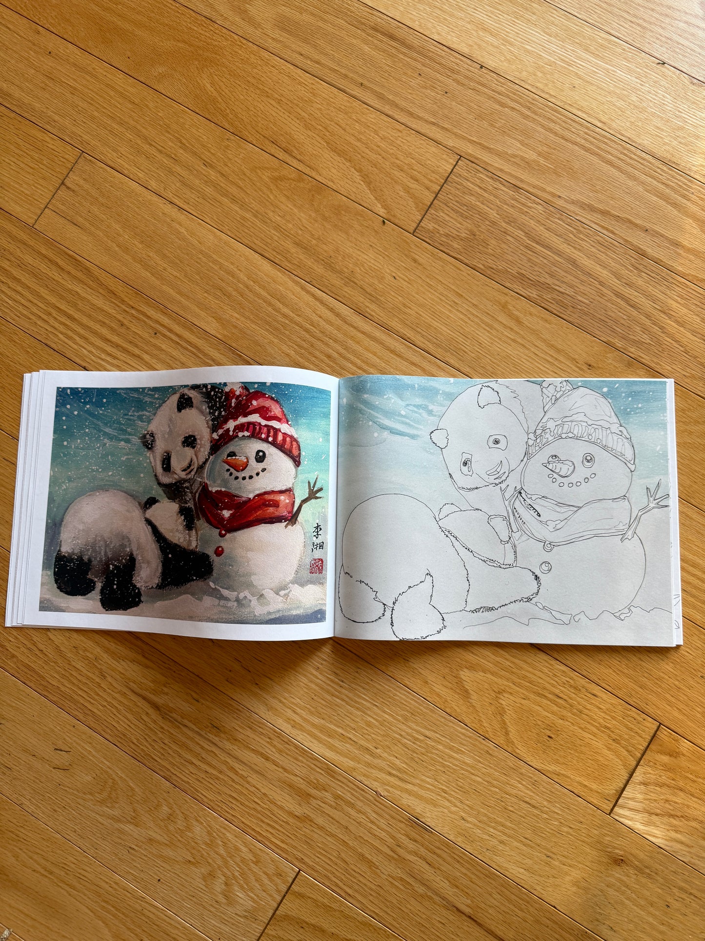 Xiang Li's Panda Coloring Book "Pandas At Play" Full Color 48-Page for Children and Adults