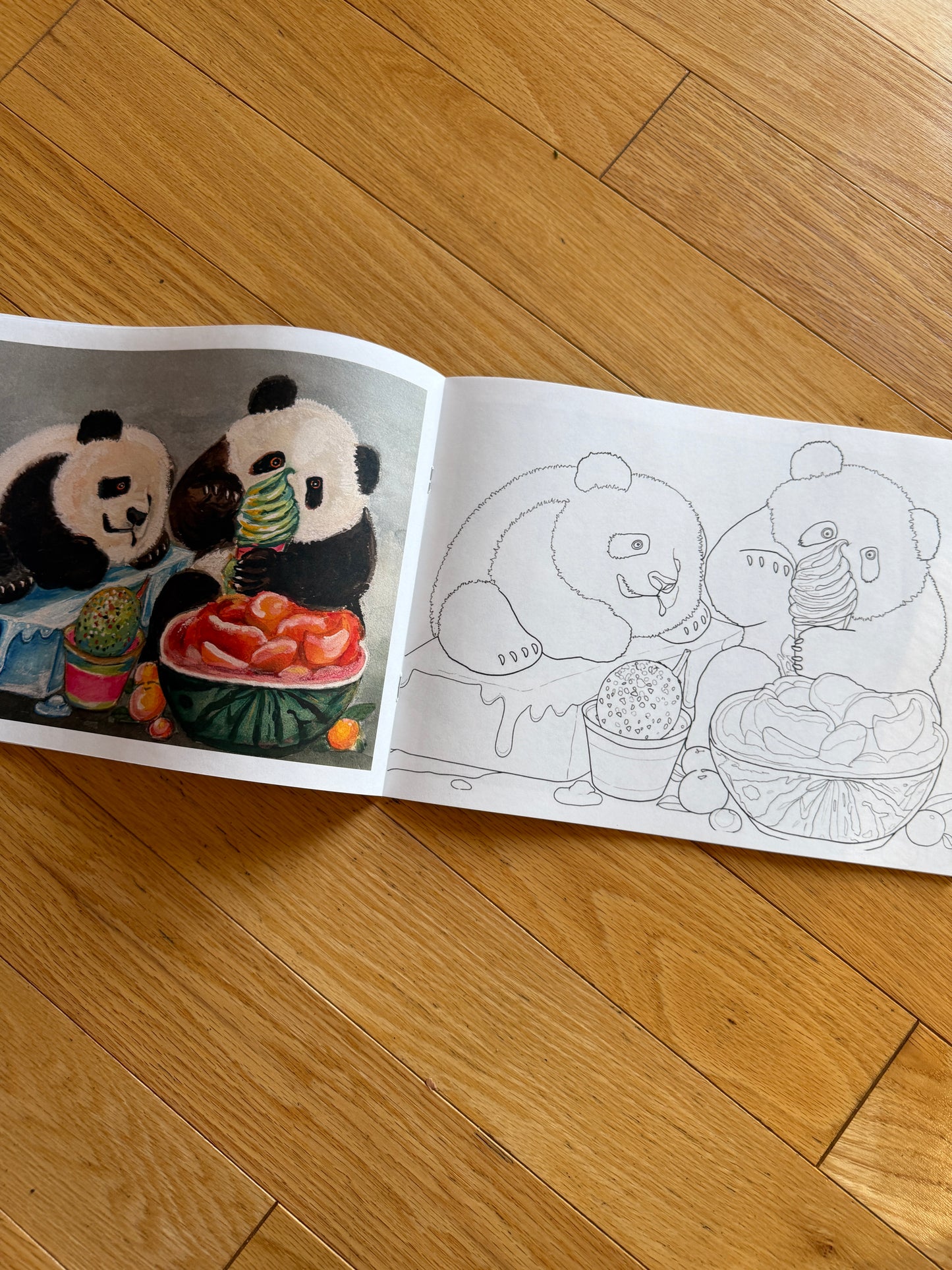 Xiang Li's Panda Coloring Book "Pandas At Play" Full Color 48-Page for Children and Adults