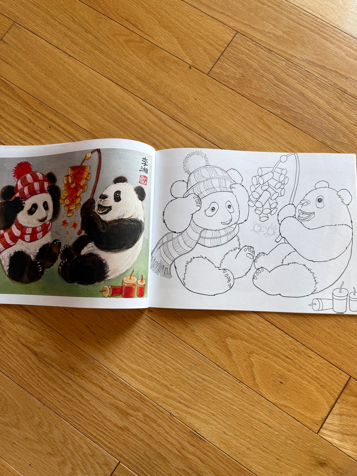 Xiang Li's Panda Coloring Book "Pandas At Play" Full Color 48-Page for Children and Adults