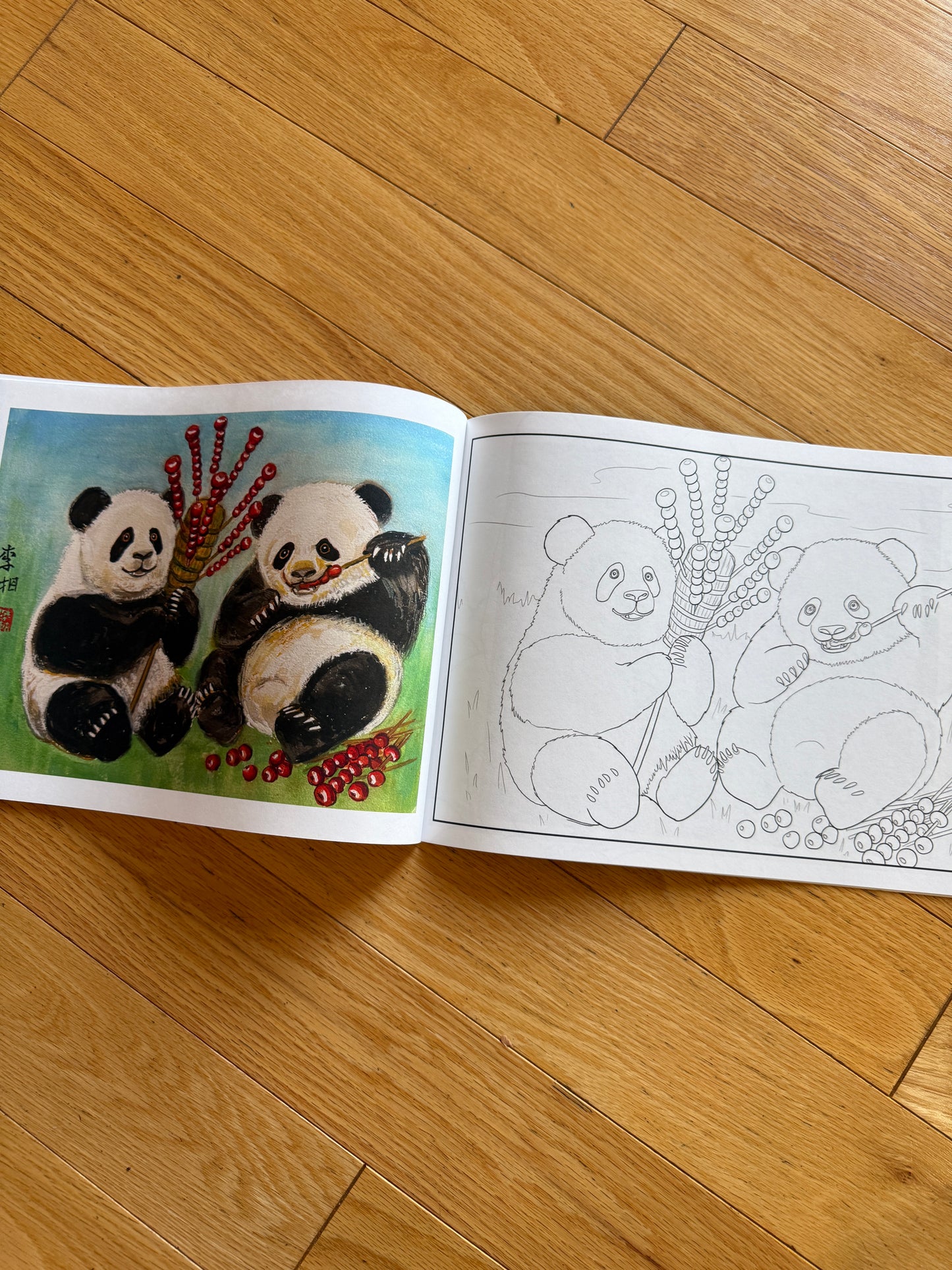 Xiang Li's Panda Coloring Book "Pandas At Play" Full Color 48-Page for Children and Adults