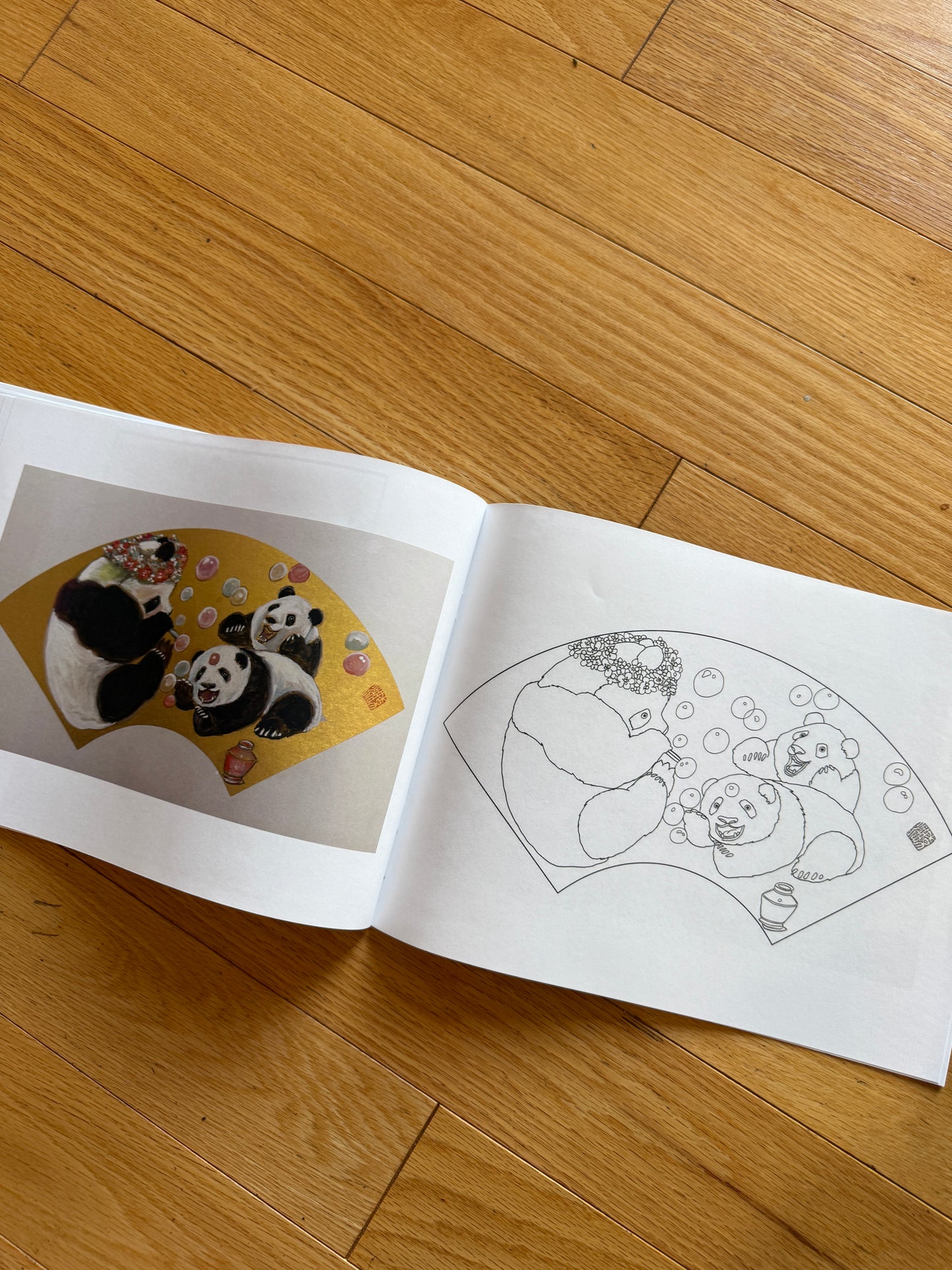 Xiang Li's Panda Coloring Book "Pandas At Play" Full Color 48-Page for Children and Adults