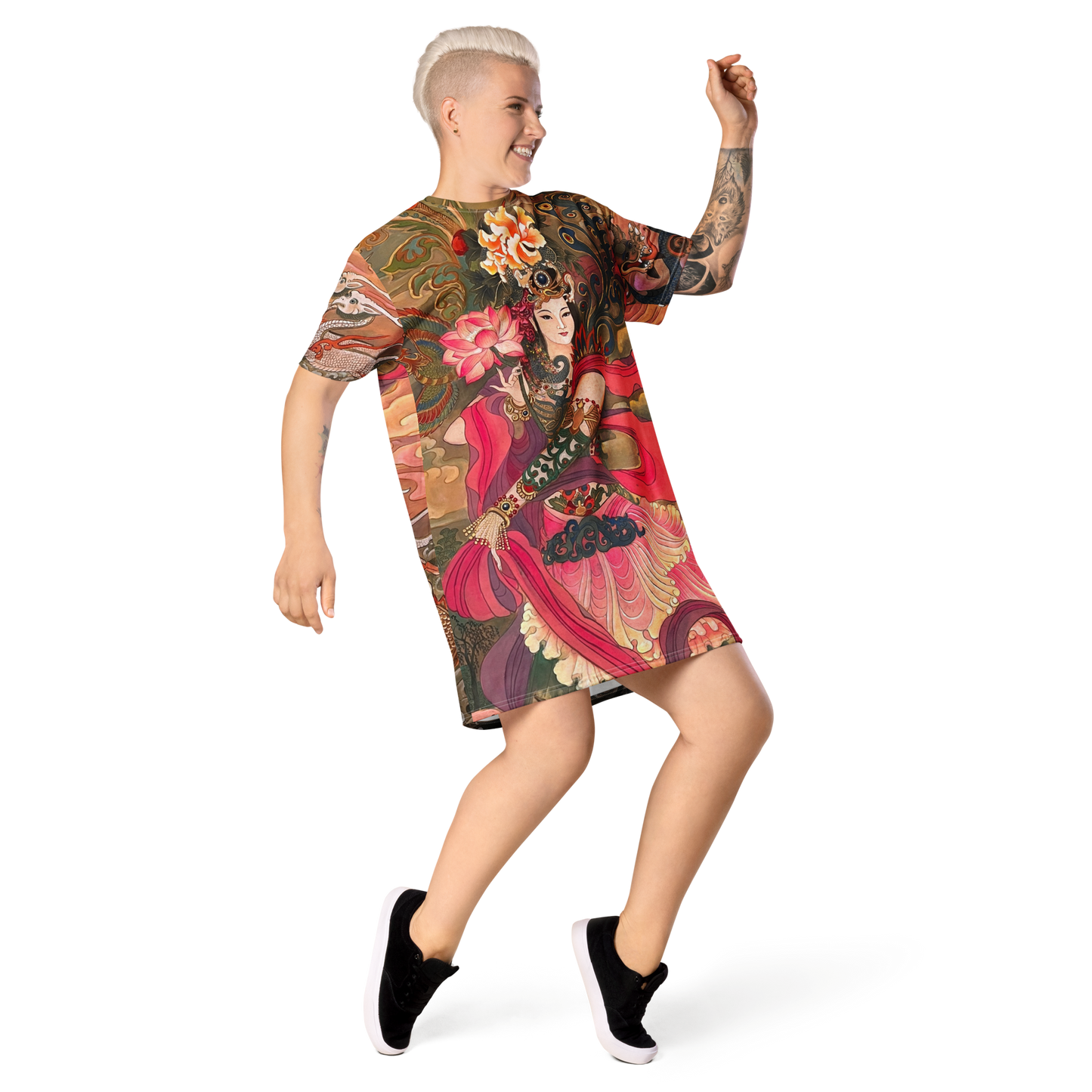 Empress Luo Shen (Darker Print) T-shirt dress