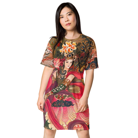 Empress Luo Shen (Darker Print) T-shirt dress