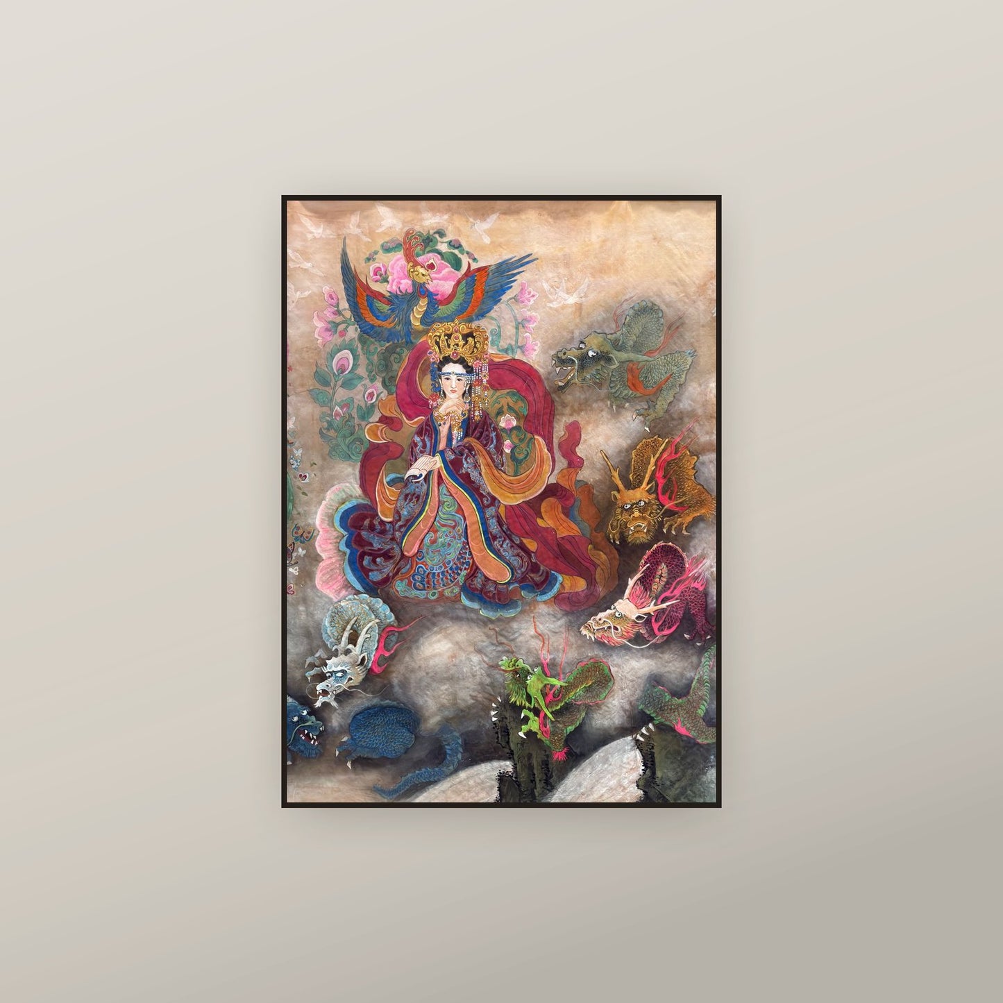 Chu Suanzi (Empress Kangxian) — shown framed on a wall