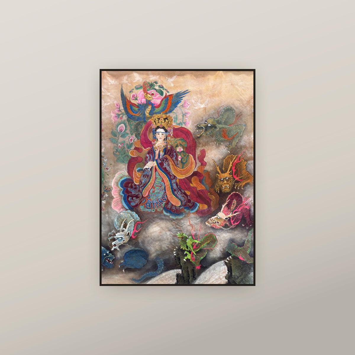 Chu Suanzi (Empress Kangxian) — shown framed on a wall