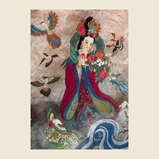 Du Lingyang (Empress Chengong) — silk portrait by Xiang Li