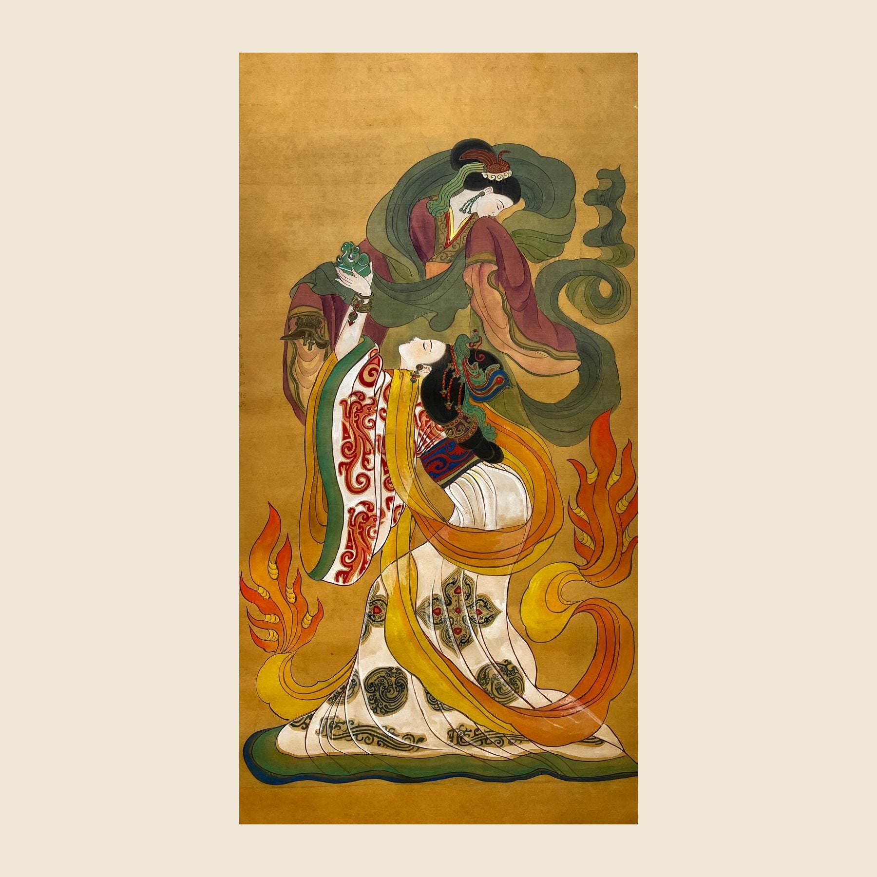 Empress 12 Song + He — silk portrait by Xiang Li