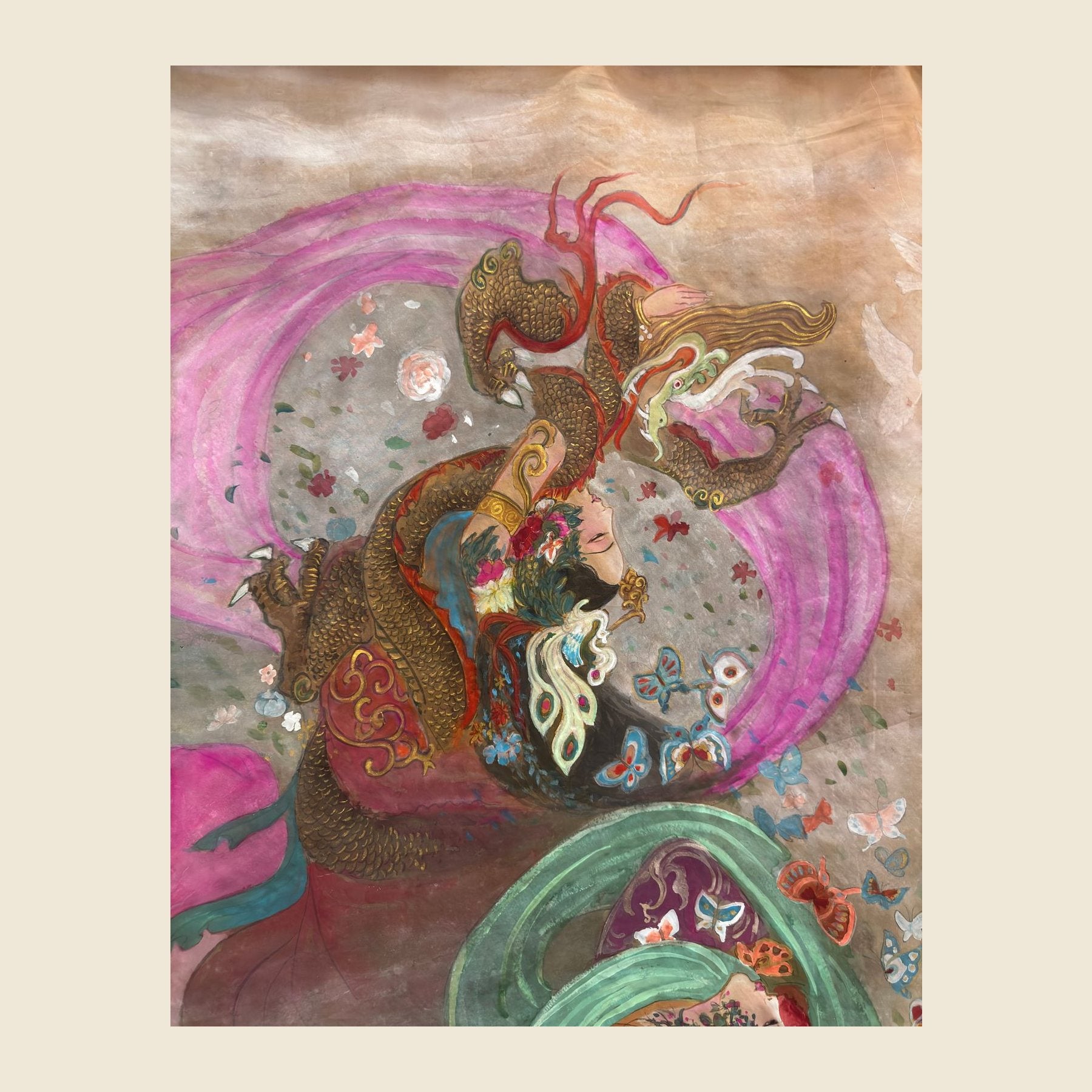 Empress Li Lingrong — silk portrait by Xiang Li