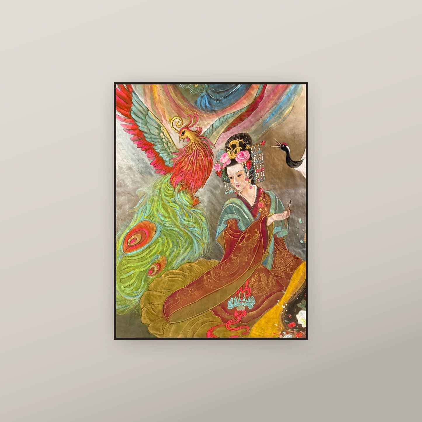 Empress Anxi — shown framed on a wall