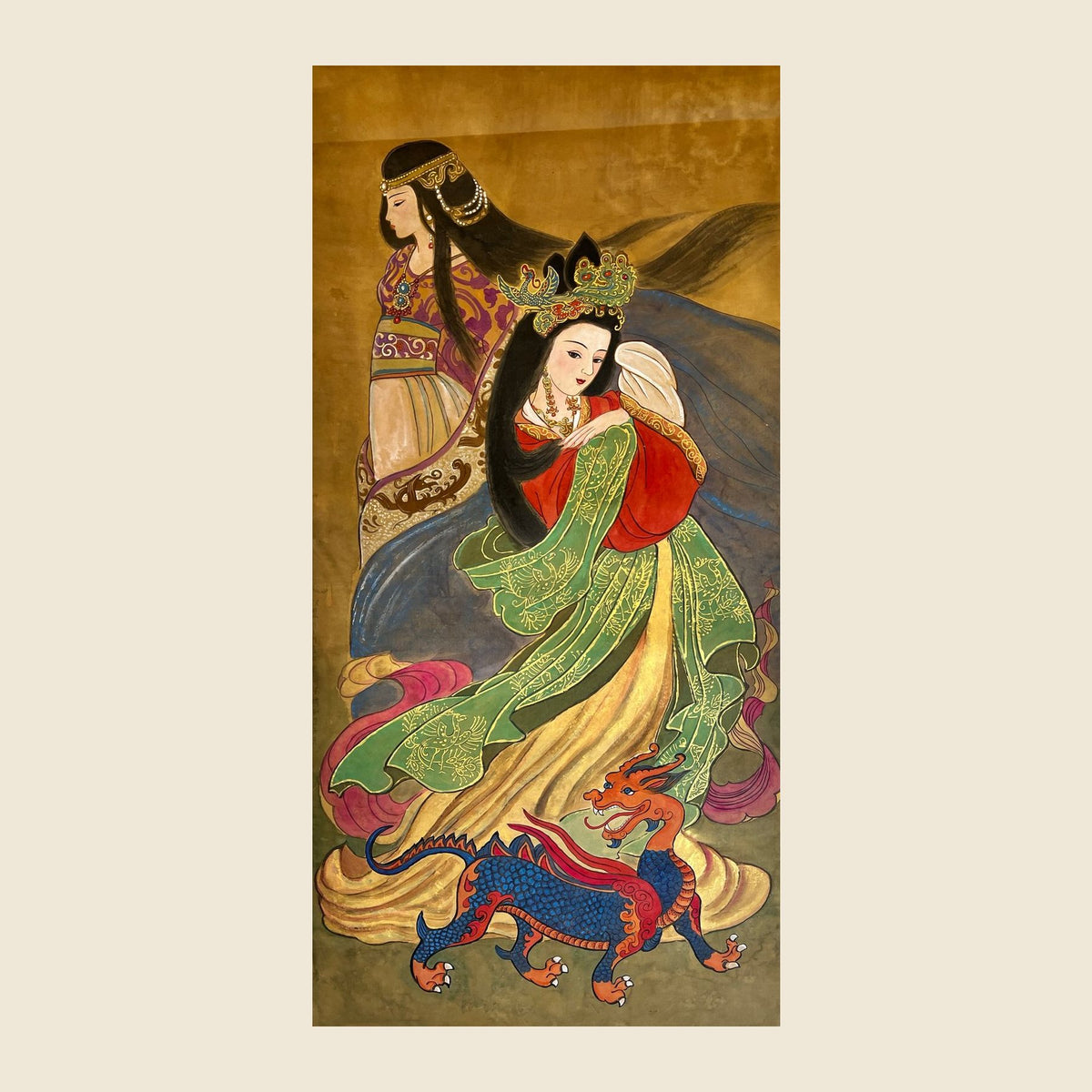 Empress Bo and Empress Wang Zhi — silk portrait by Xiang Li