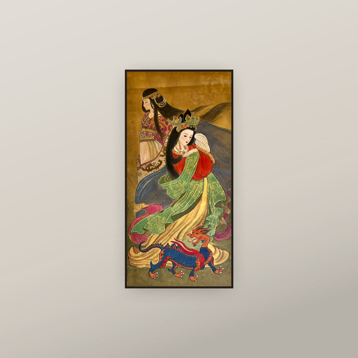 Empress Bo and Empress Wang Zhi — shown framed on a wall