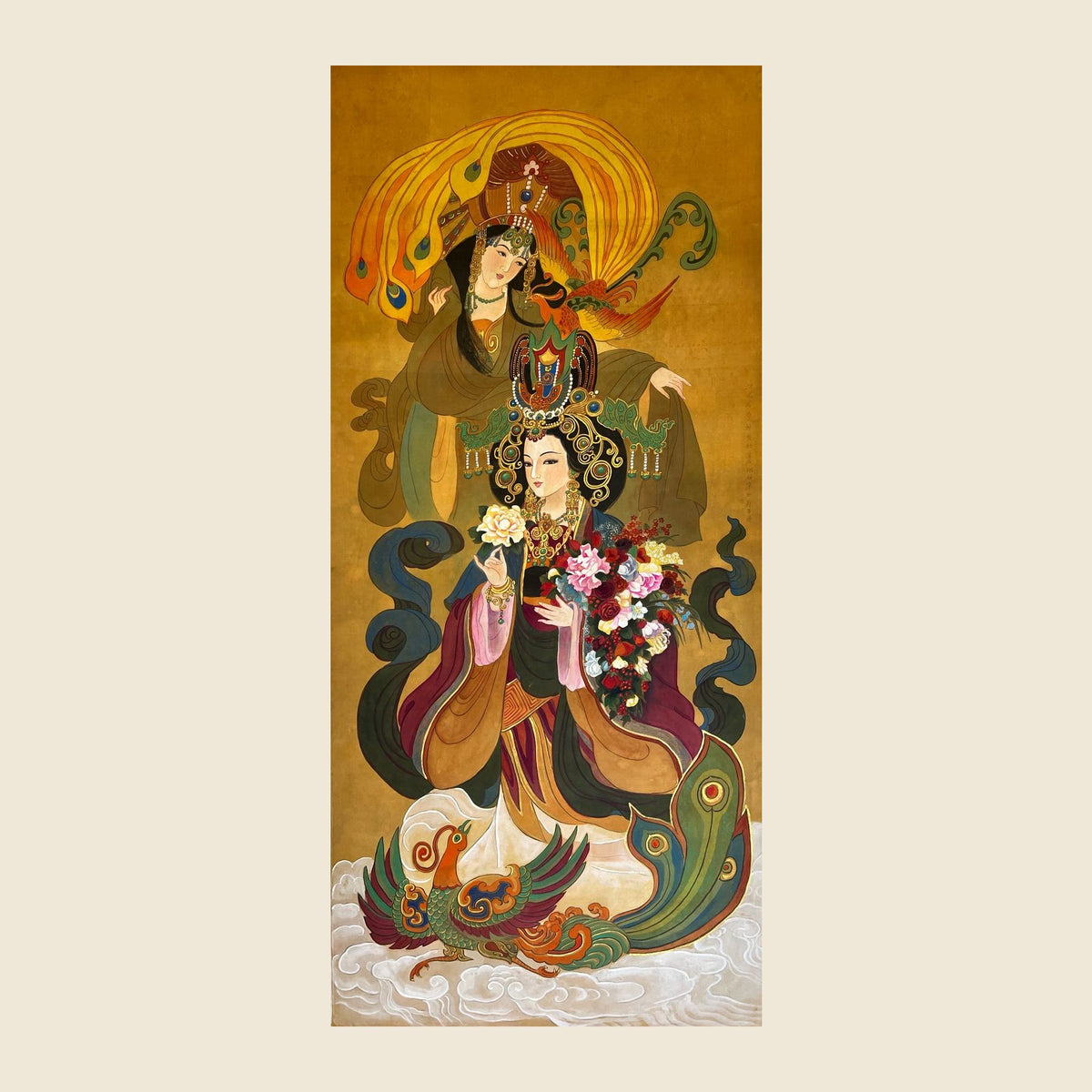 Empress Guanglie (Yin Lihua) and Guo Shengtong — silk portrait by Xiang Li