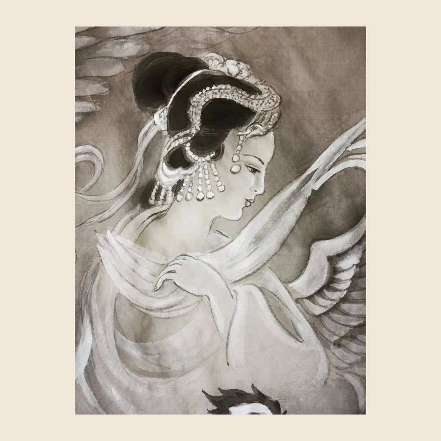 Empress Guo, Empress Xia, Empress Xie — silk portrait by Xiang Li