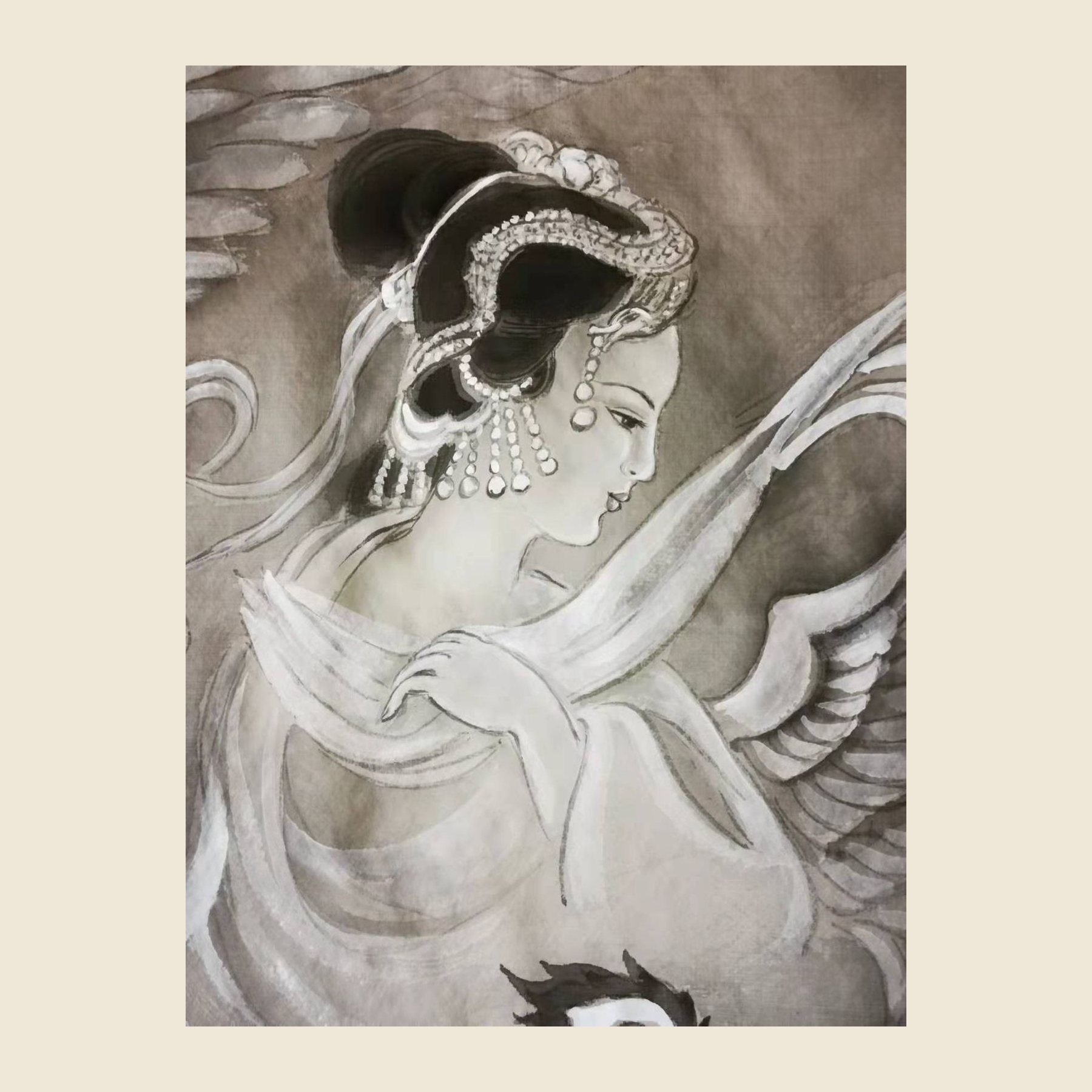 Empress Guo, Empress Xia, Empress Xie — silk portrait by Xiang Li