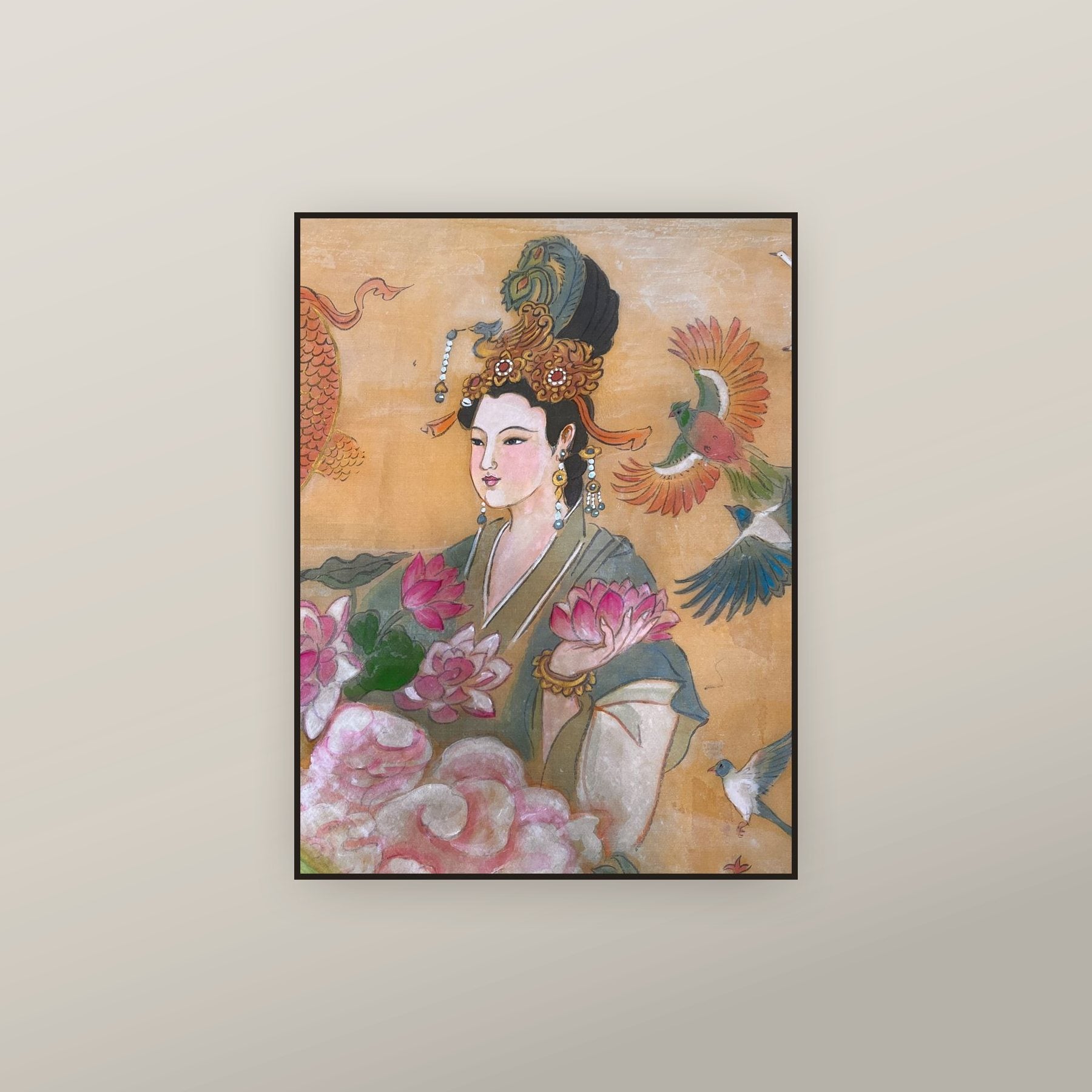 Empress Li, Princess Fu, Empress Song, Empress Wang — shown framed on a wall