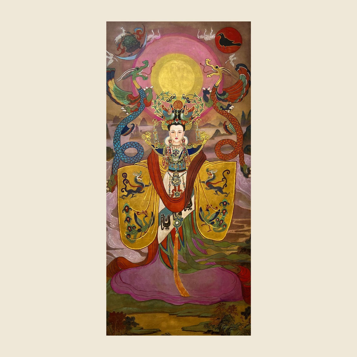 Empress Lü Zhi — silk portrait by Xiang Li
