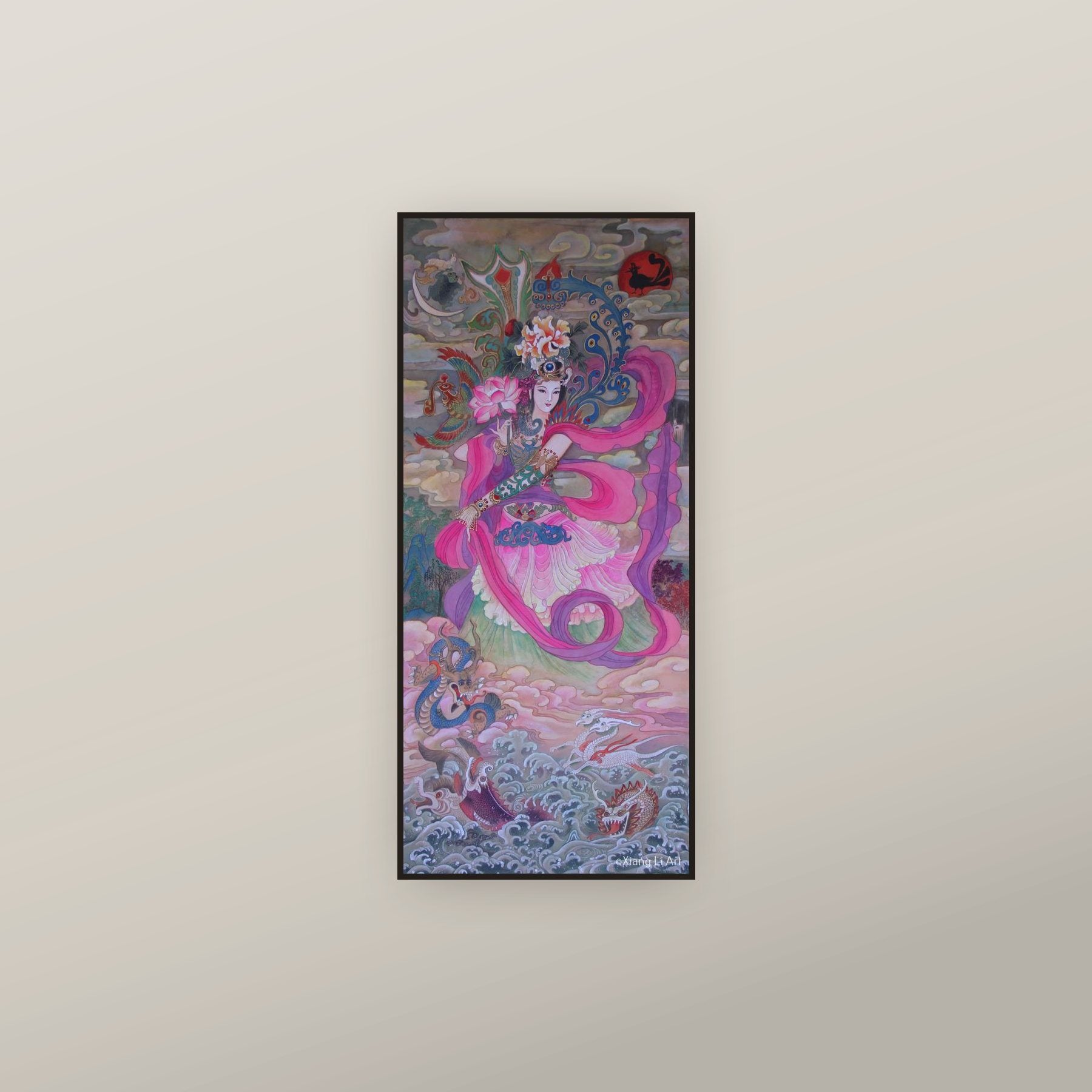 Empress Luo Shen (Three Kingdoms Cao Wei) — shown framed on a wall