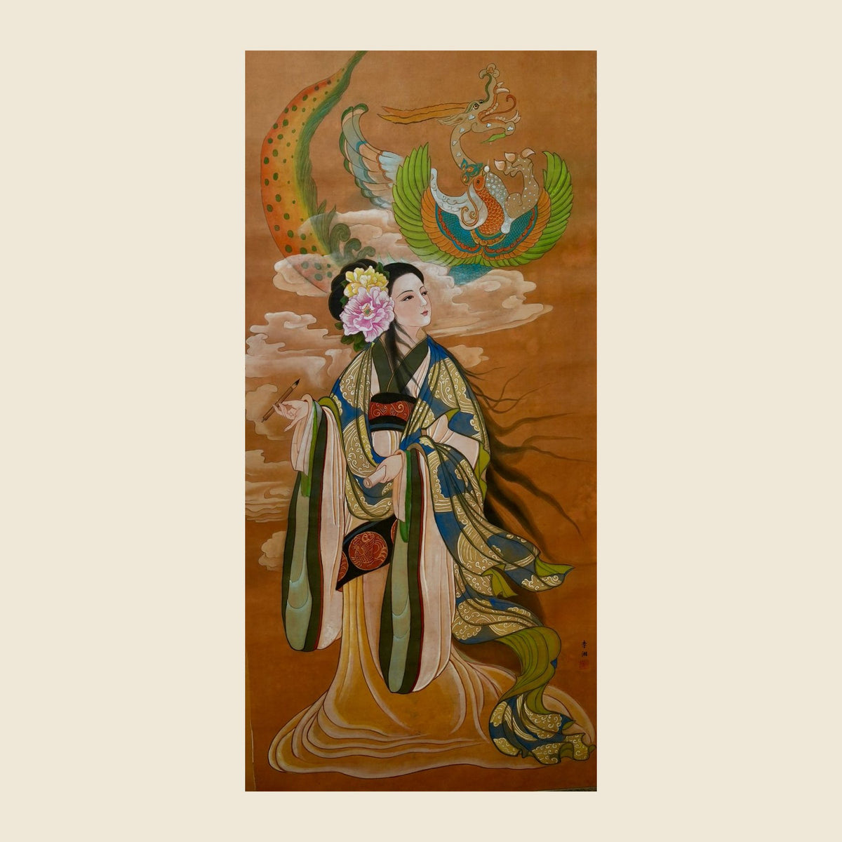 Empress Ma (Empress Mingde) — silk portrait by Xiang Li