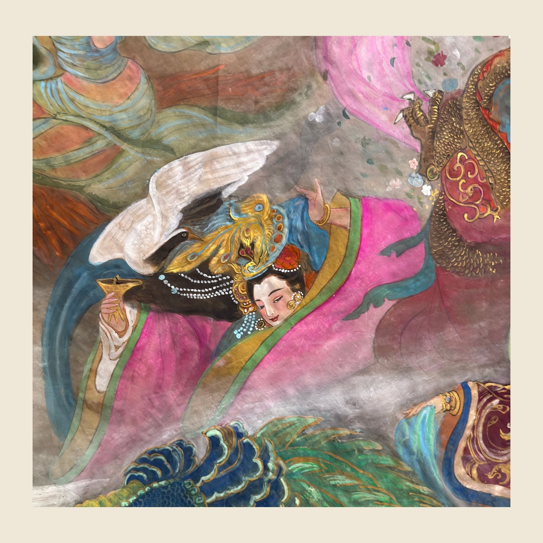 Empress Wang Fahui — silk portrait by Xiang Li