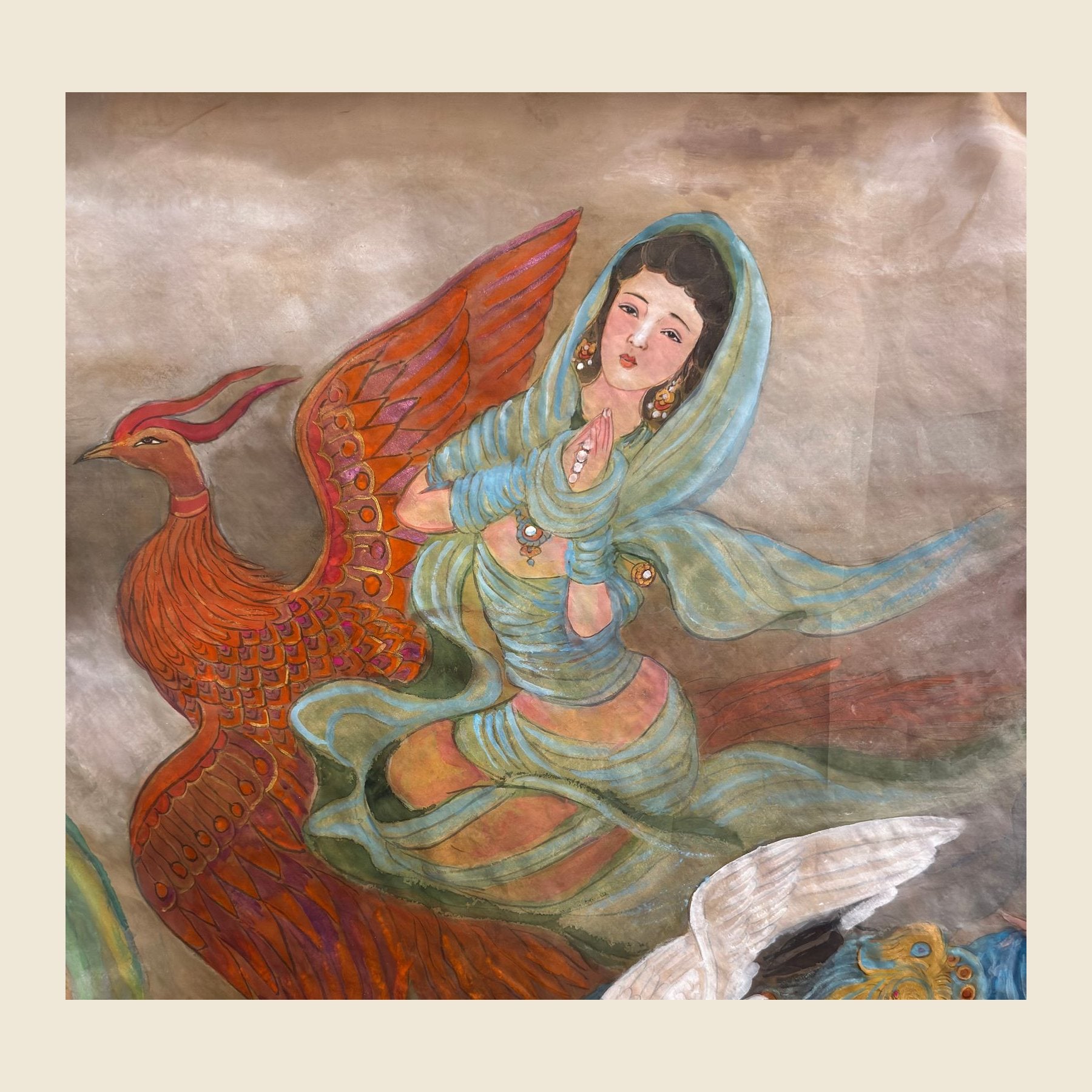 Empress Wang Muzhi — silk portrait by Xiang Li