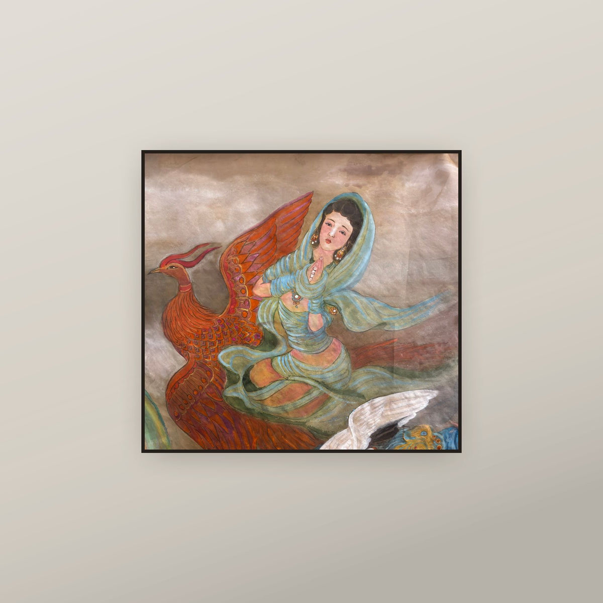 Empress Wang Muzhi — shown framed on a wall