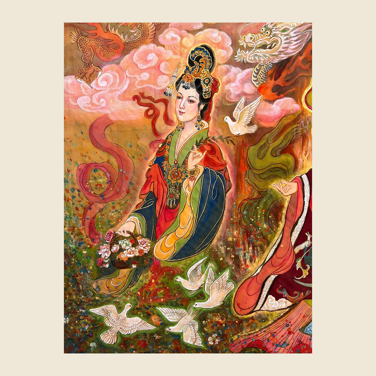 Empress Xiang — silk portrait by Xiang Li