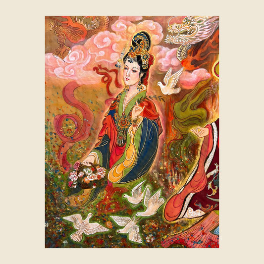 Empress Xiang — silk portrait by Xiang Li