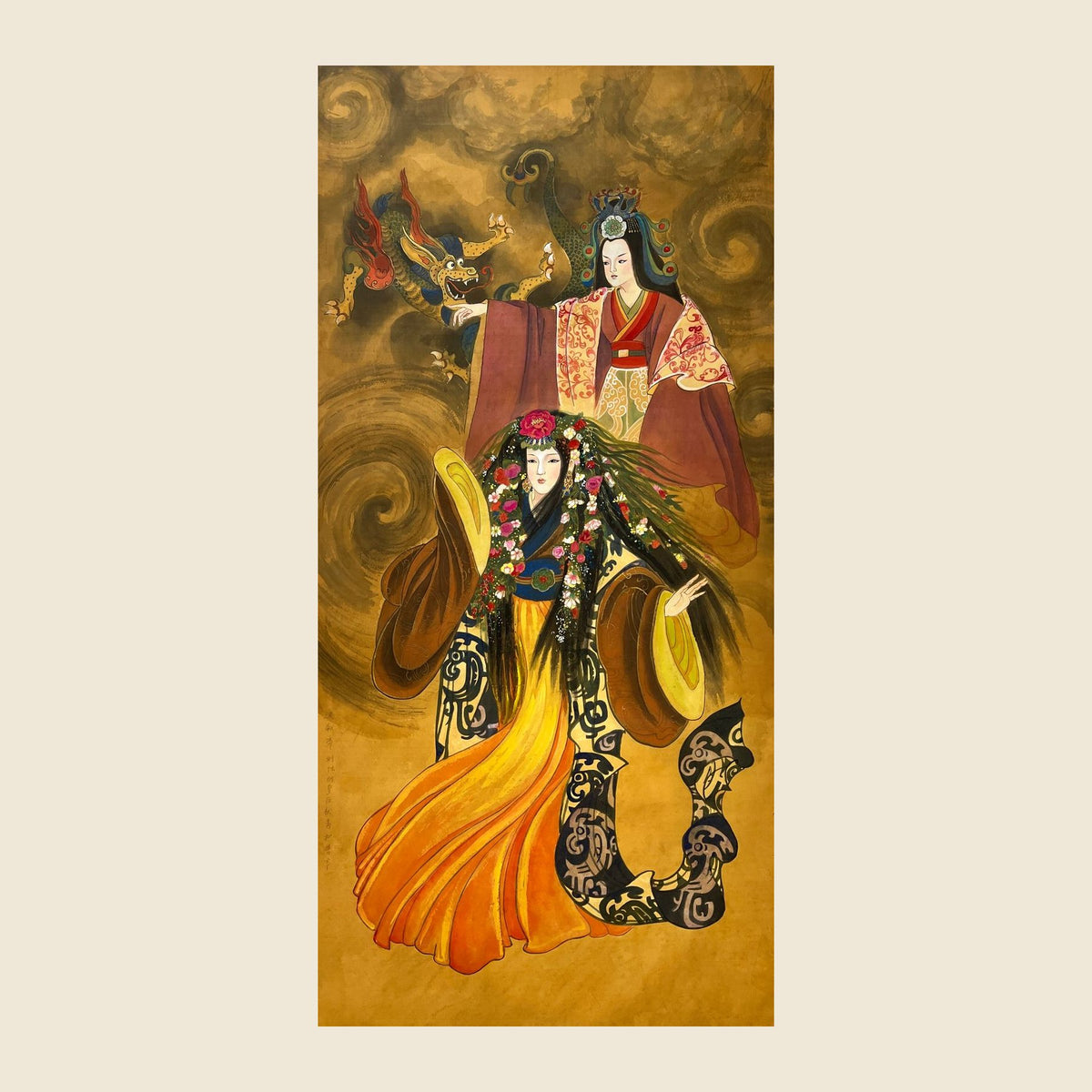 Empress Xianmu (Cao Jie) — silk portrait by Xiang Li
