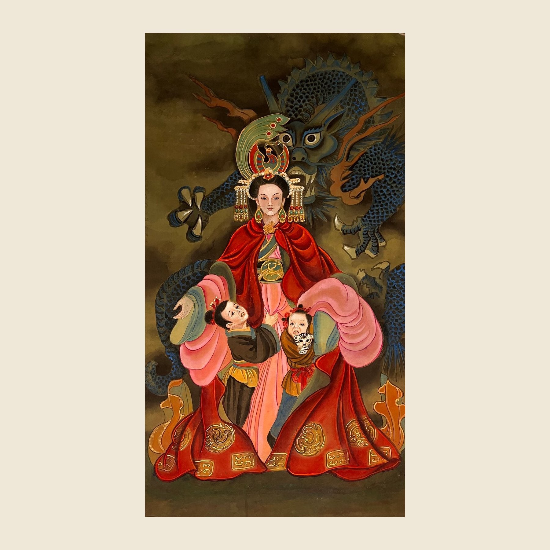 Empress Xiao — silk portrait by Xiang Li