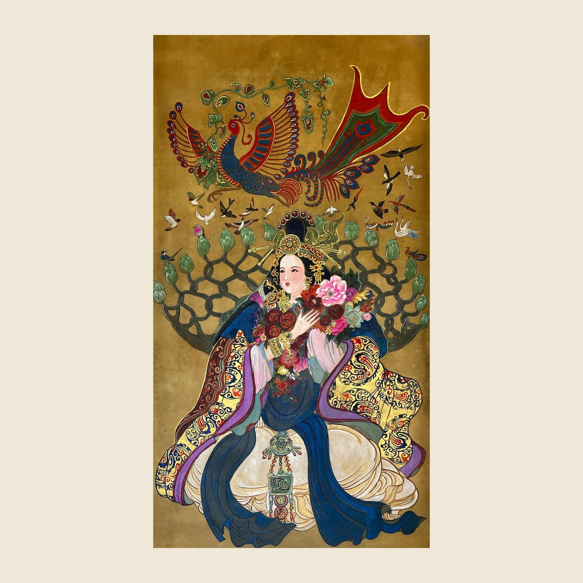 Empress Xiao Hui (Zhang Yan) — silk portrait by Xiang Li